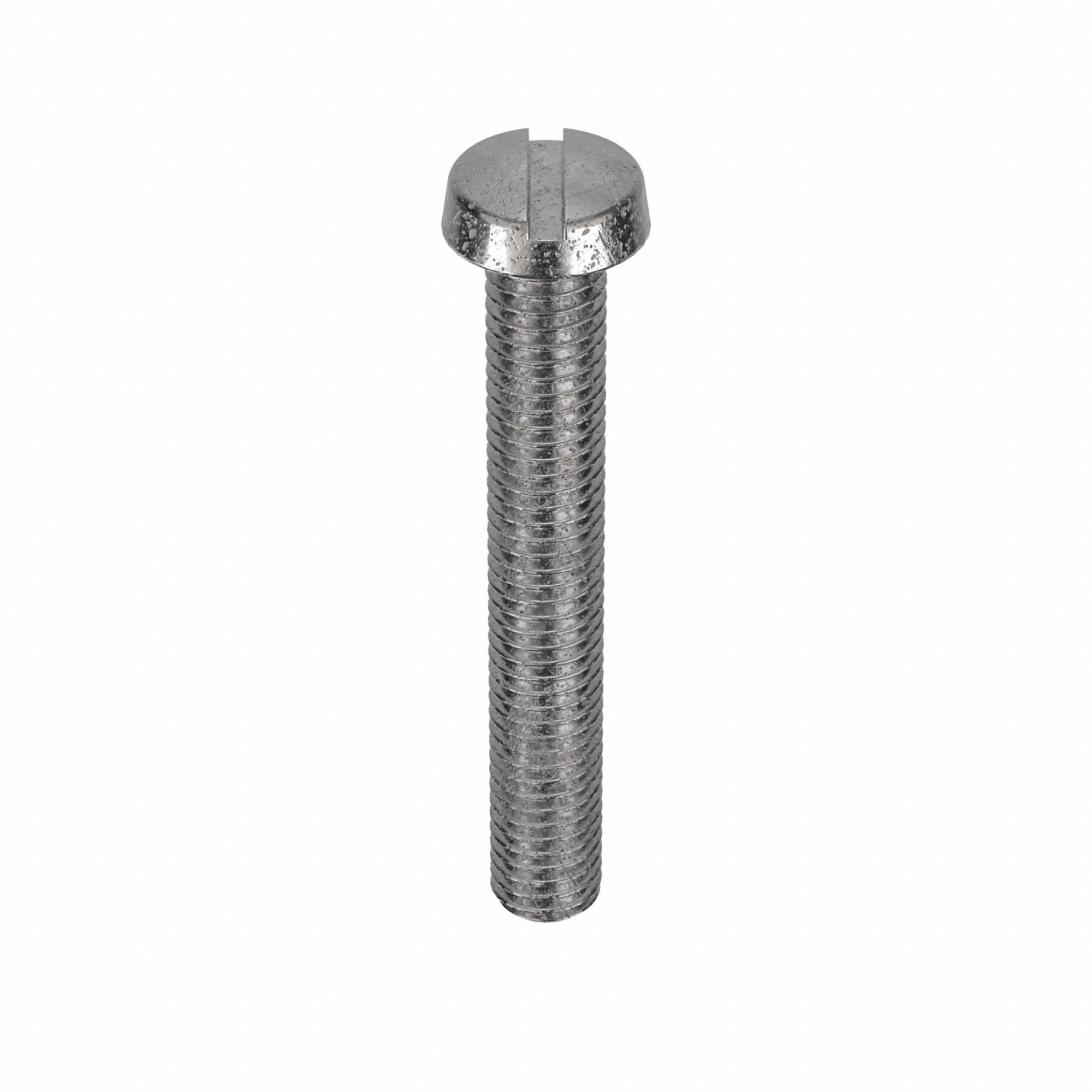 Machine Screw: M5x0.80 Thread Size, 35 mm Lg, 18-8, Stainless Steel, Plain, Cheese, Slotted, 100 PK