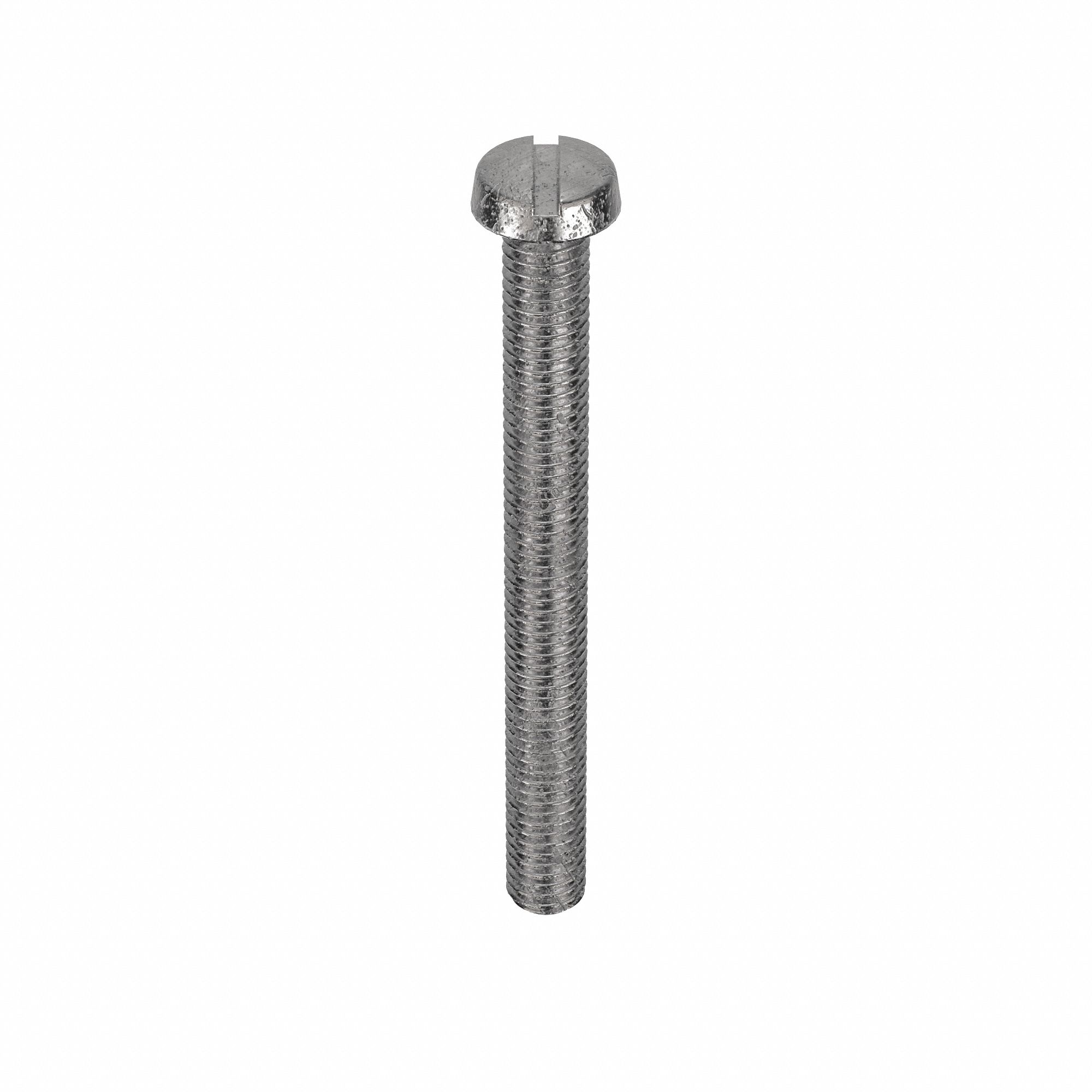 Machine Screw: M5x0.80 Thread Size, 50 mm Lg, 18-8, Stainless Steel, Plain, Cheese, Slotted, 50 PK