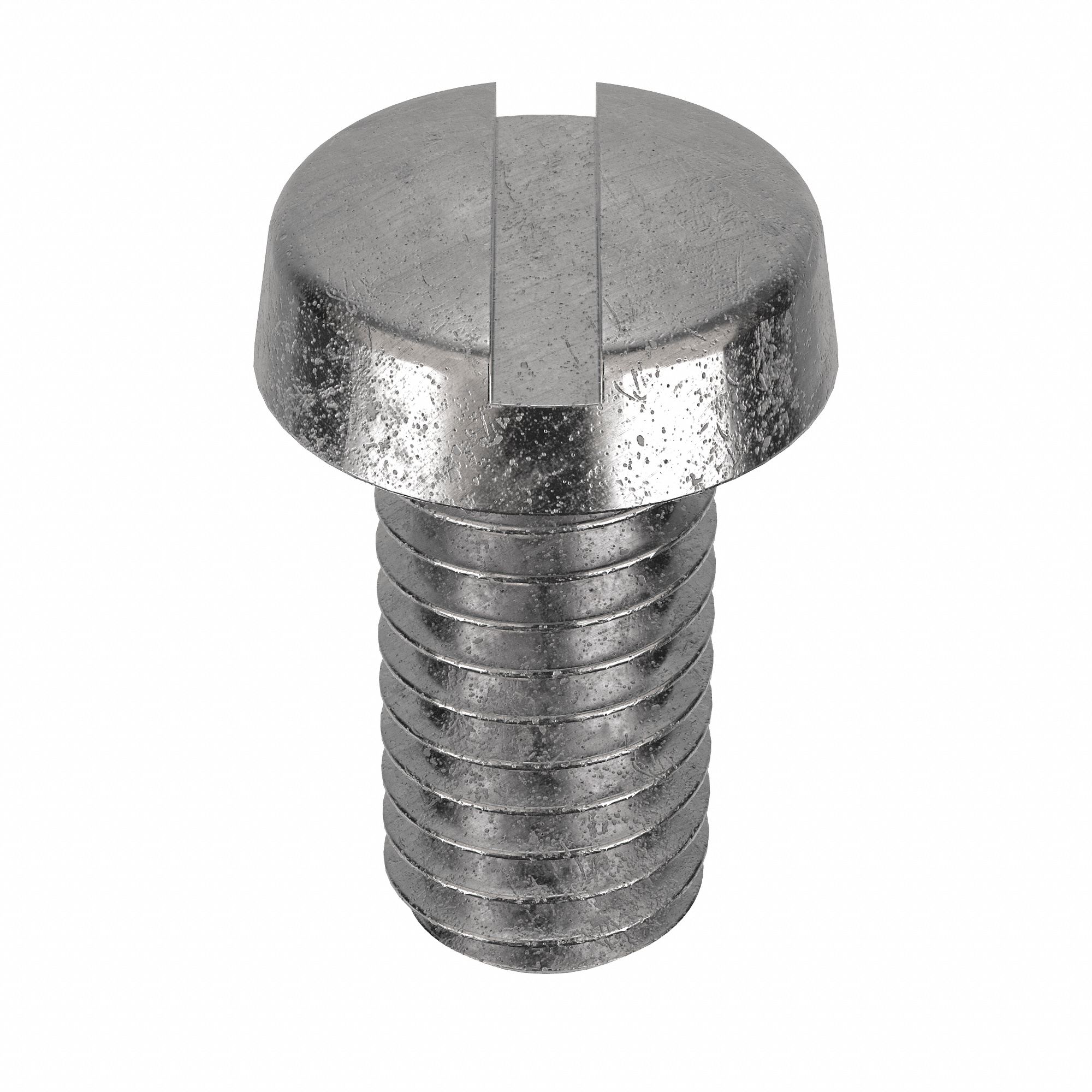 Machine Screw: M6x1.00 Thread Size, 12 mm Lg, 18-8, Stainless Steel, Plain, Cheese, Slotted, 100 PK