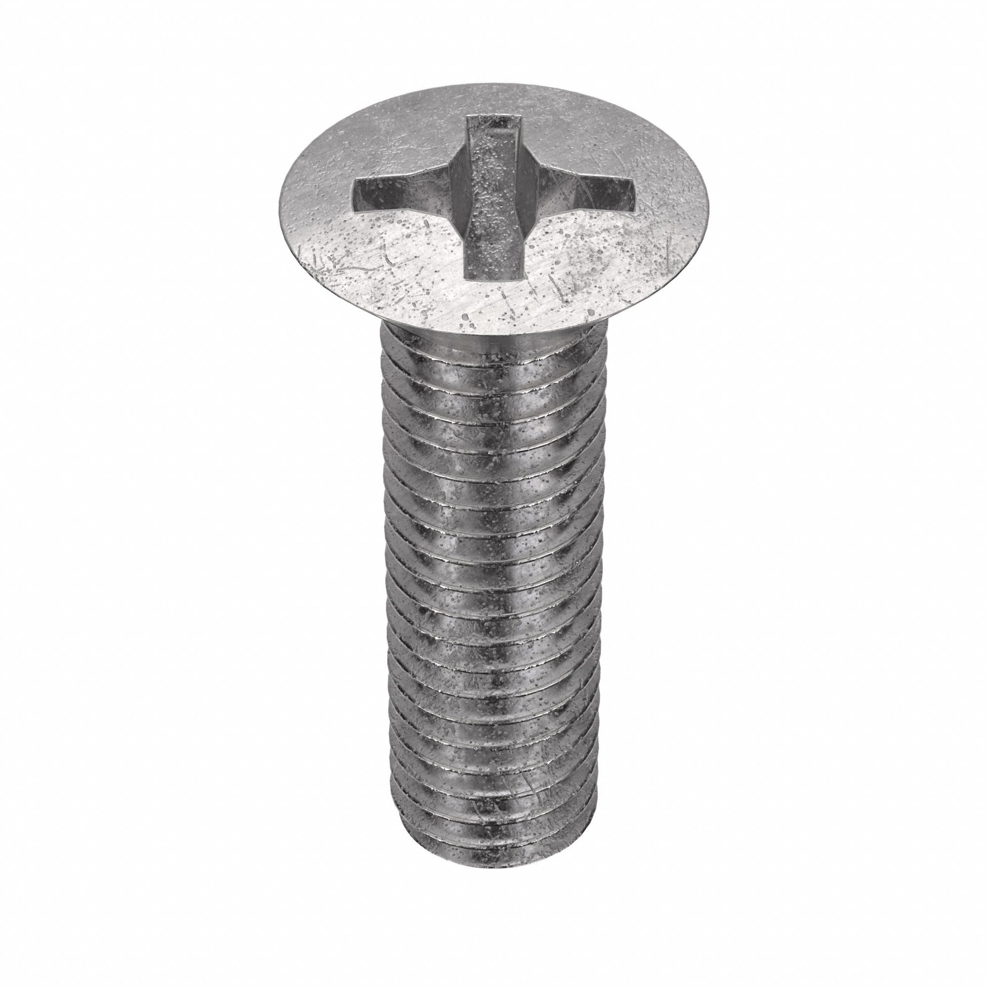 Machine Screw: M5x0.80 Thread Size, 16 mm Lg, 18-8, Stainless Steel, Plain, Oval, Phillips, 100 PK