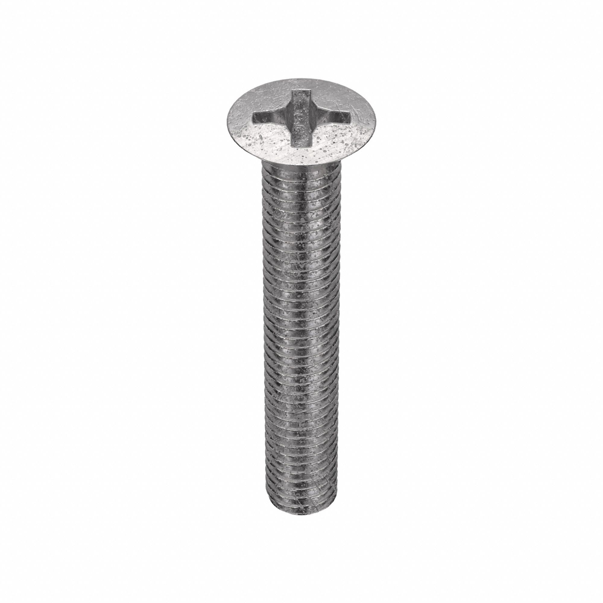 Machine Screw: M5x0.80 Thread Size, 30 mm Lg, 18-8, Stainless Steel, Plain, Oval, Phillips, 100 PK