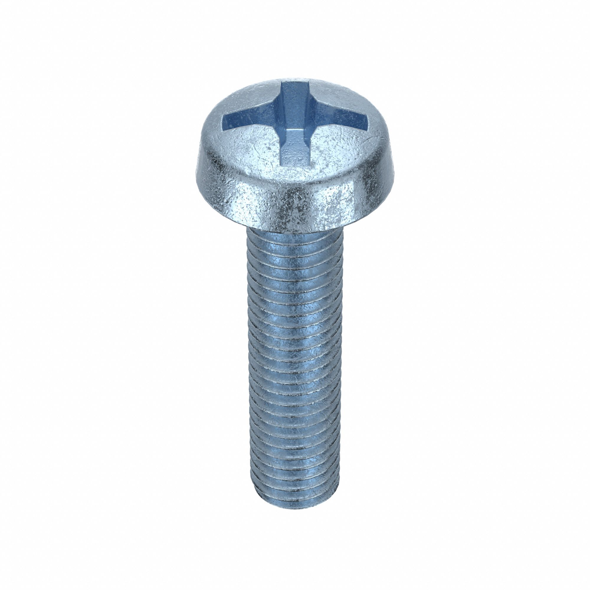 Machine Screw: M8x1.25 Thread Size, 35 mm Lg, Class 4.8, Steel, Zinc-Plated, Cheese, Phillips, 25 PK