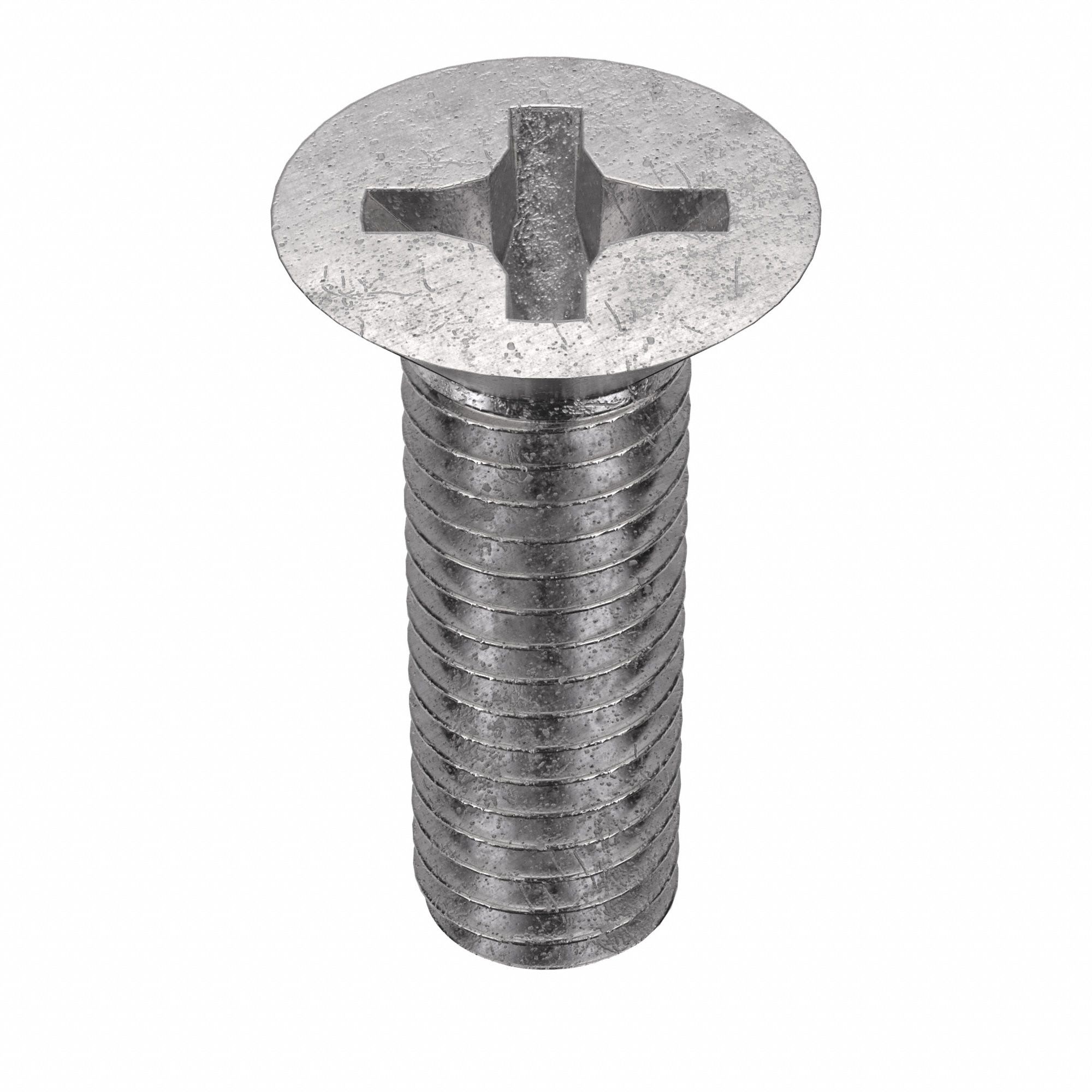Machine Screw: M5x0.80 Thread Size, 16 mm Lg, 316, Stainless Steel, Plain, Flat, Phillips, 25 PK