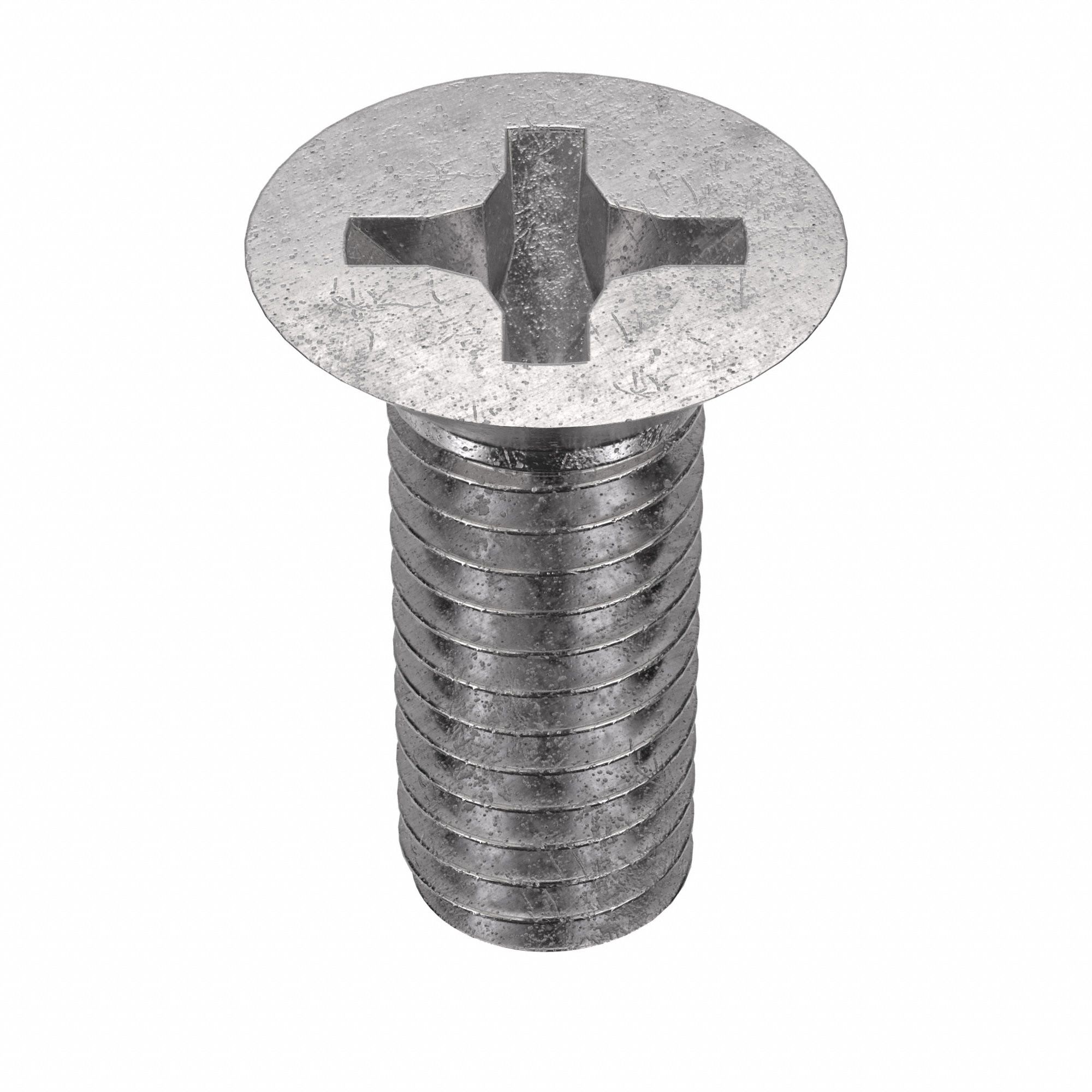 Machine Screw: M6x1.00 Thread Size, 16 mm Lg, 316, Stainless Steel, Plain, Flat, Phillips, 25 PK