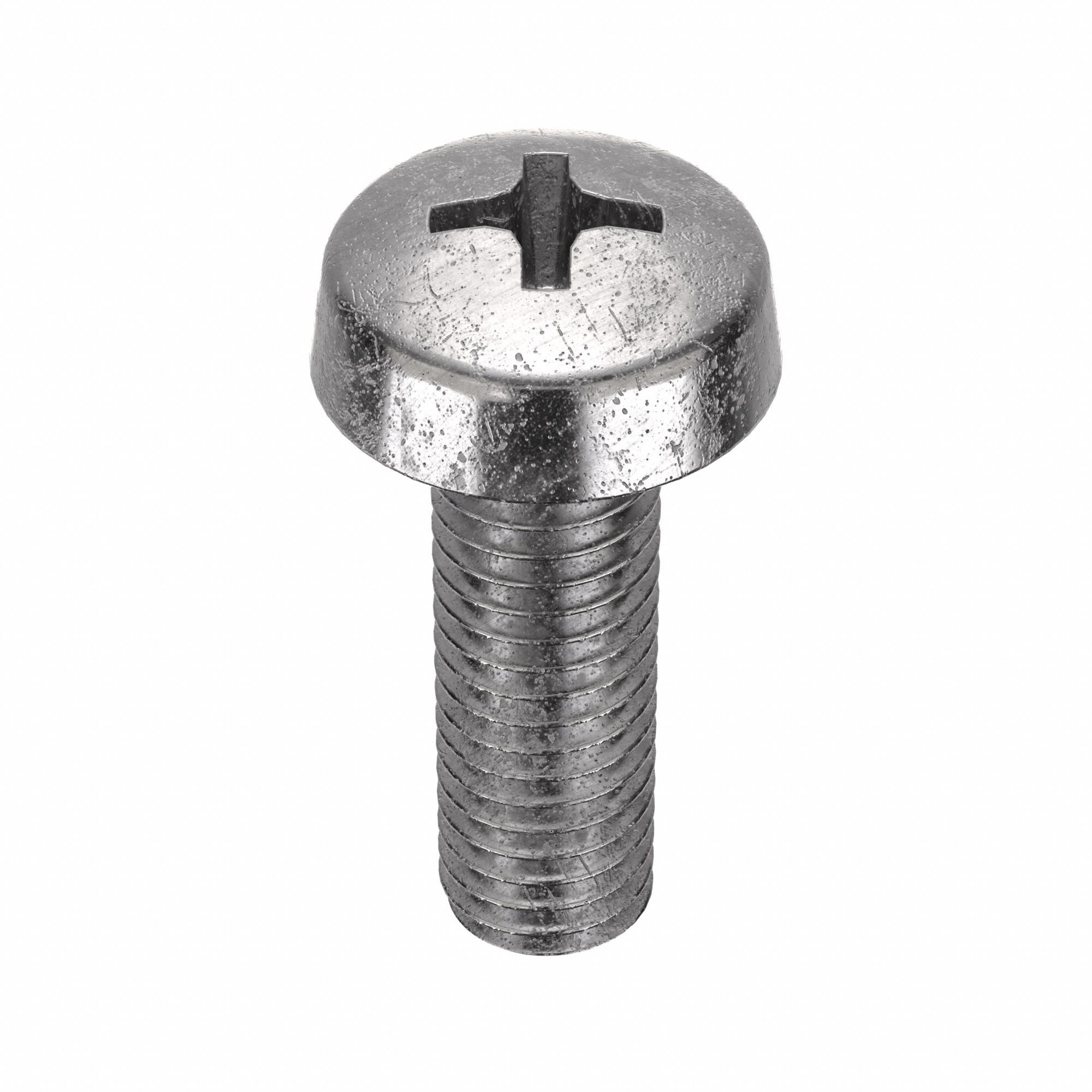 Machine Screw: M5x0.80 Thread Size, 16 mm Lg, 316, Stainless Steel, Plain, Cheese, Phillips, 25 PK