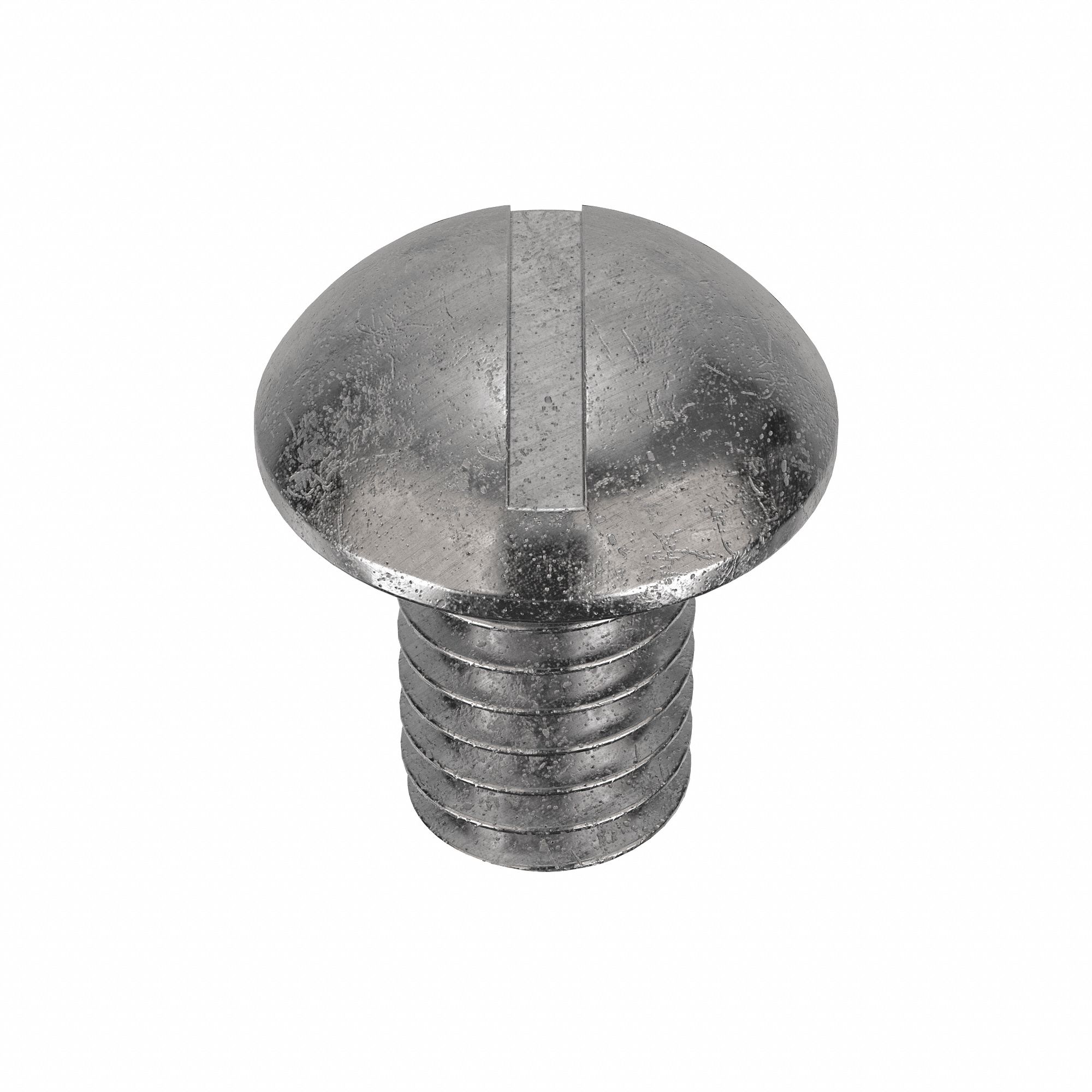Machine Screw: 5/16"-18 Thread Size, 1/2 in Lg, 18-8, Stainless Steel, Plain, Round, Slotted, 25 PK