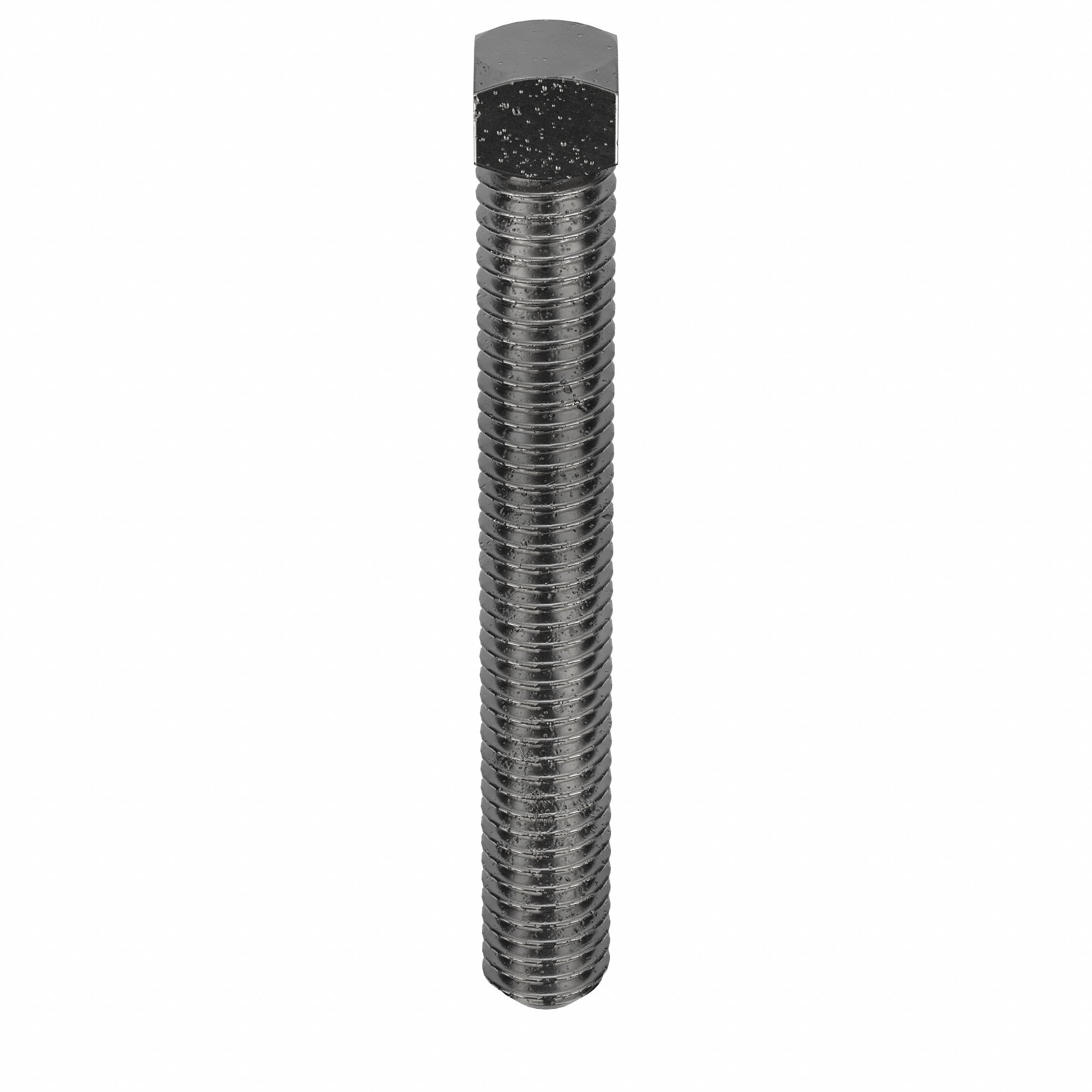 Socket Set Screw: 3/8"-16 Thread Size, 3 1/2 in Overall Lg, Cup pt, Steel, Plain, 10 PK