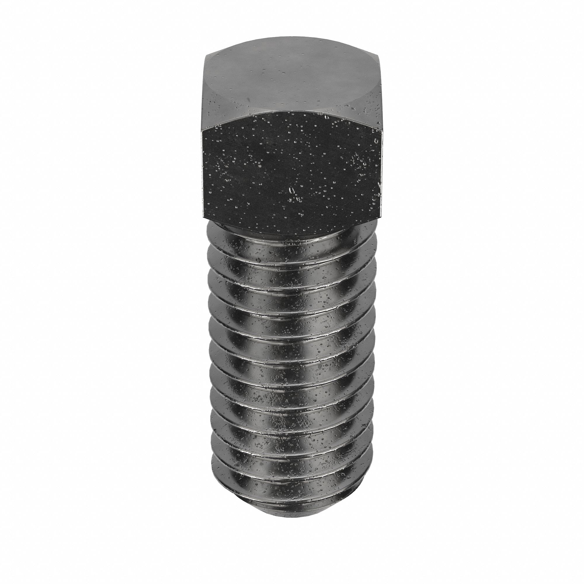 Socket Set Screw: 7/16"-14 Thread Size, 1 1/4 in Overall Lg, Cup pt, Steel, Plain, 25 PK