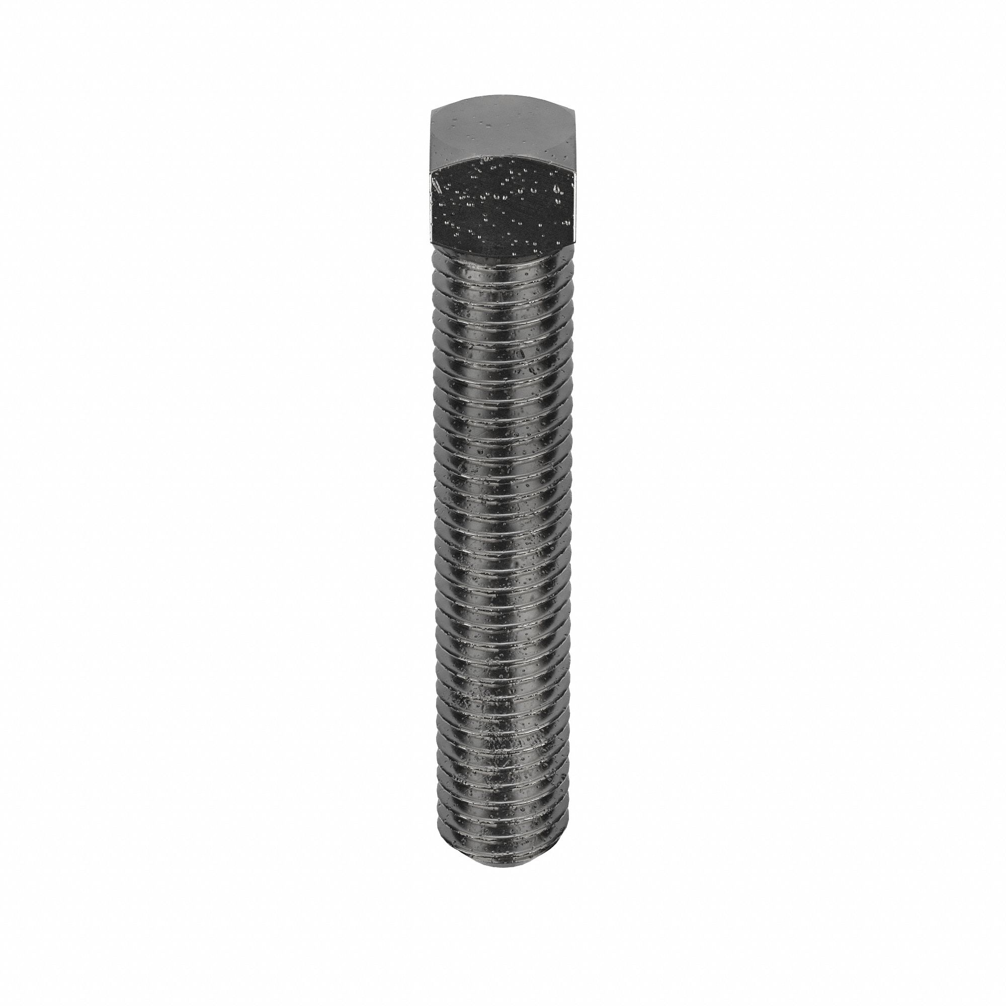 Socket Set Screw: 1/2"-13 Thread Size, 3 in Overall Lg, Cup pt, Steel, Plain, External Square, 10 PK