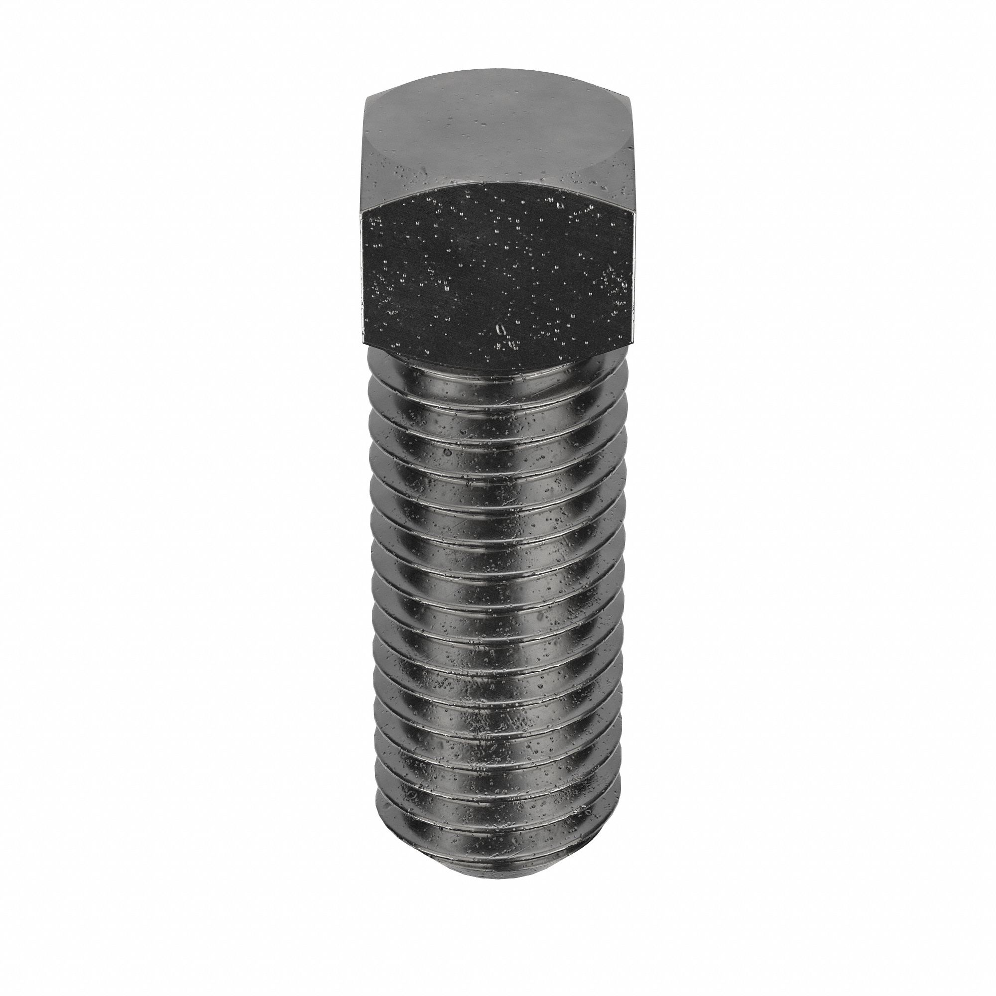 Socket Set Screw: 5/8"-11 Thread Size, 2 in Overall Lg, Cup pt, Steel, Plain, External Square, 10 PK