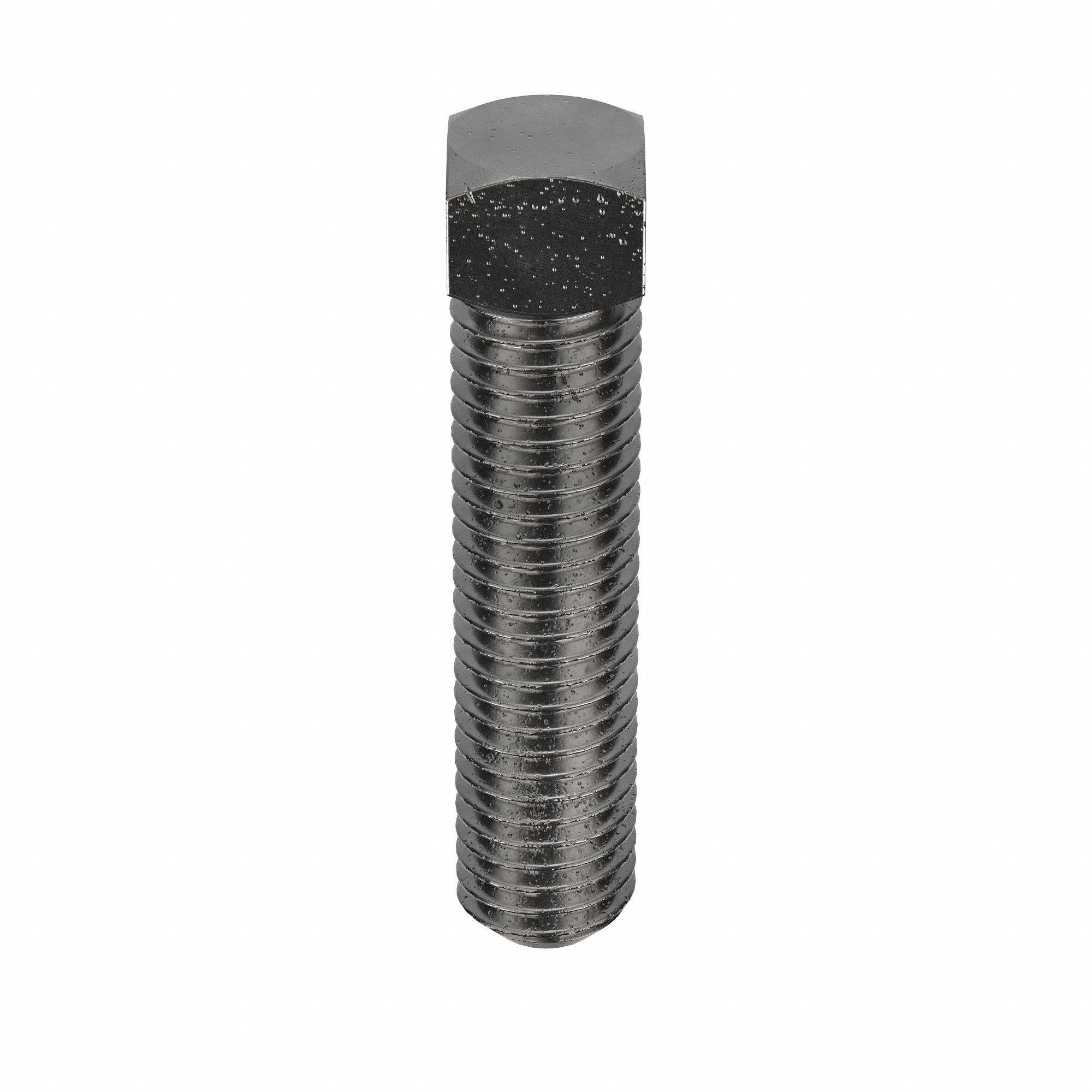 Socket Set Screw: 5/8"-11 Thread Size, 3 in Overall Lg, Cup pt, Steel, Plain, External Square, 5 PK