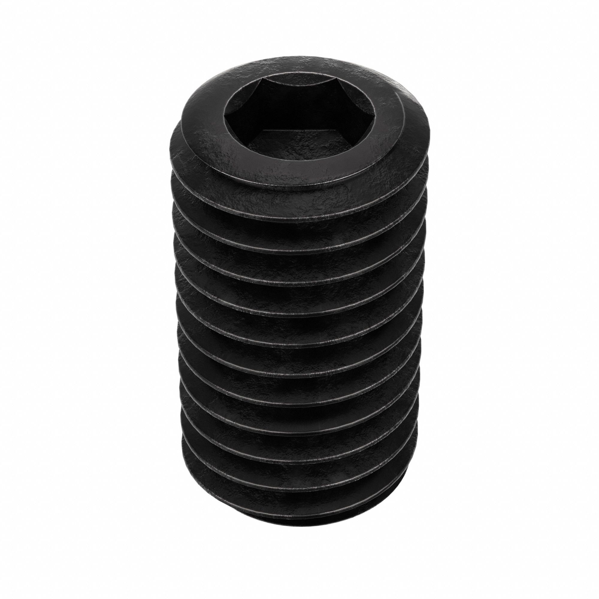 Socket Set Screw: 1/2"-13 Thread Size, 1 in Overall Lg, Cone pt, Alloy Steel, Black Oxide, 25 PK