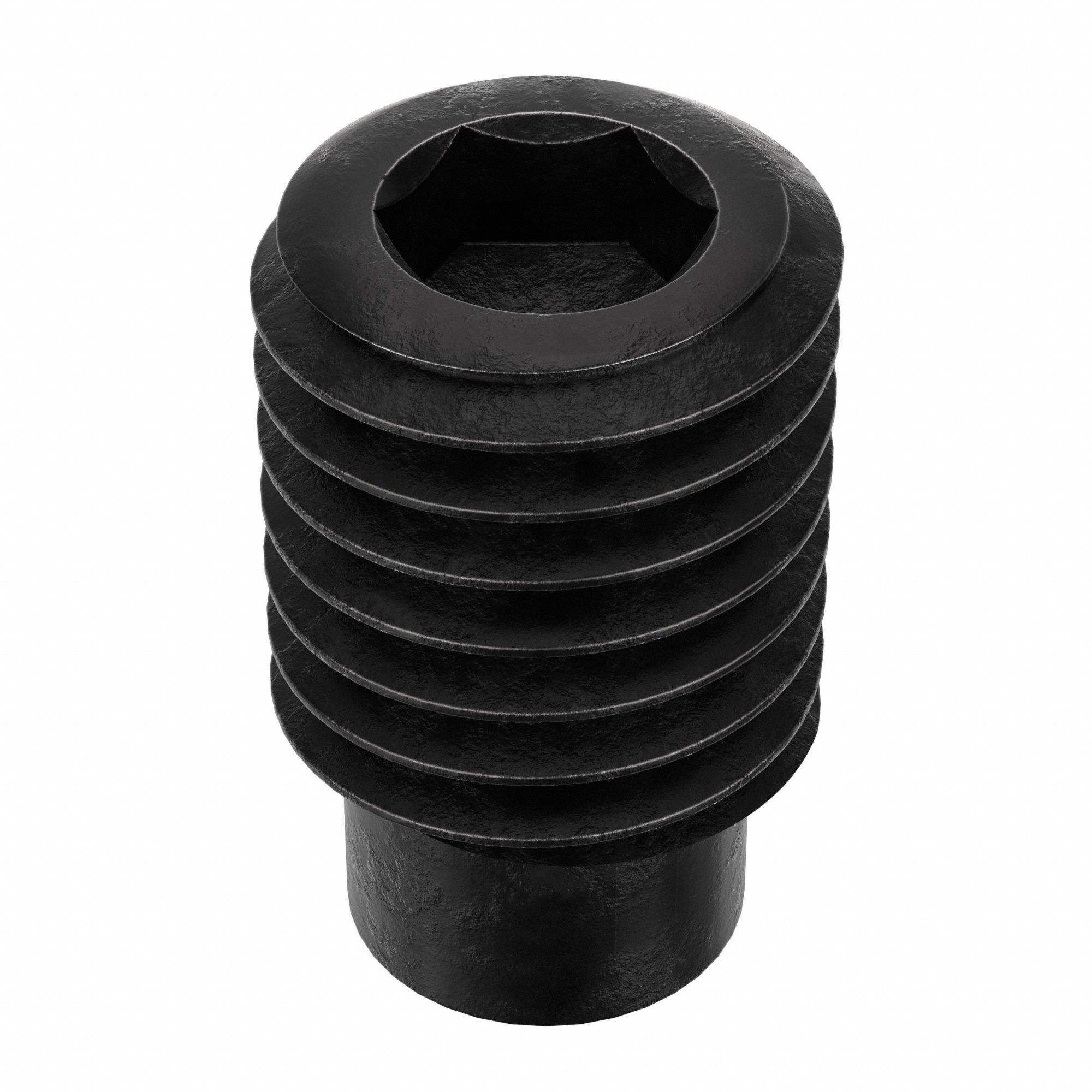 Socket Set Screw: 5/8"-11 Thread Size, 1 in Overall Lg, 1/2 Dog pt, Alloy Steel, Black Oxide, 10 PK