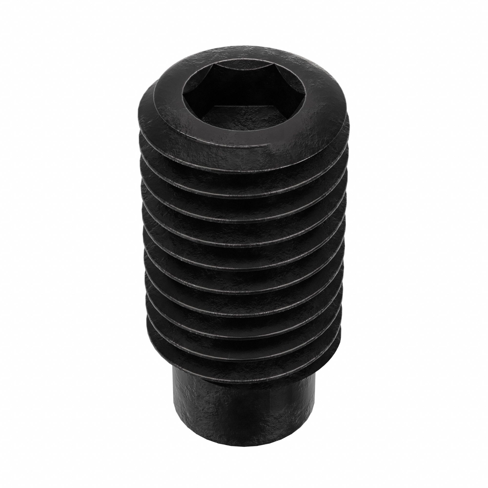 Socket Set Screw: 5/8"-11 Thread Size, 1 1/4 in Overall Lg, 1/2 Dog pt, Alloy Steel, Socket, 10 PK