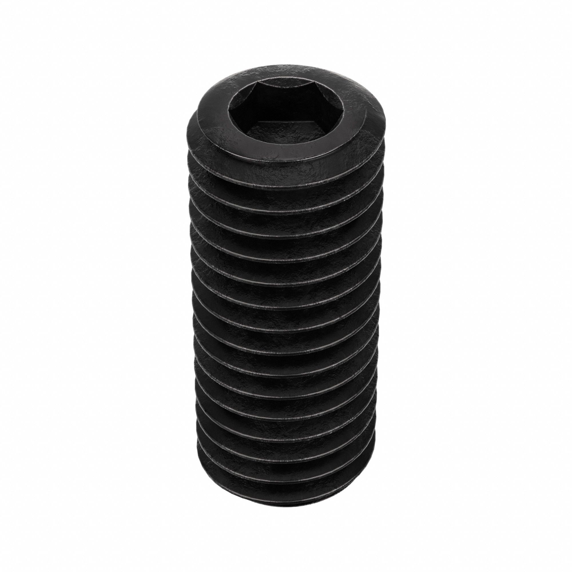 Socket Set Screw: 1/2"-13 Thread Size, 1 1/4 in Overall Lg, Cup pt, Alloy Steel, Black Oxide, 25 PK