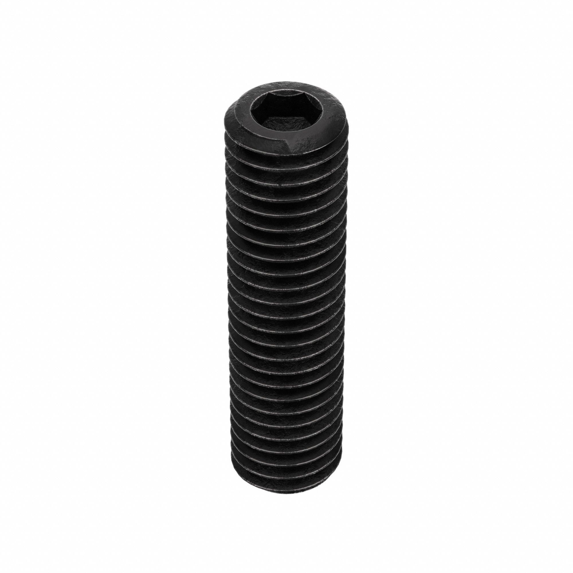 Socket Set Screw: 1/2"-13 Thread Size, 2 in Overall Lg, Cup pt, Alloy Steel, Black Oxide, 10 PK