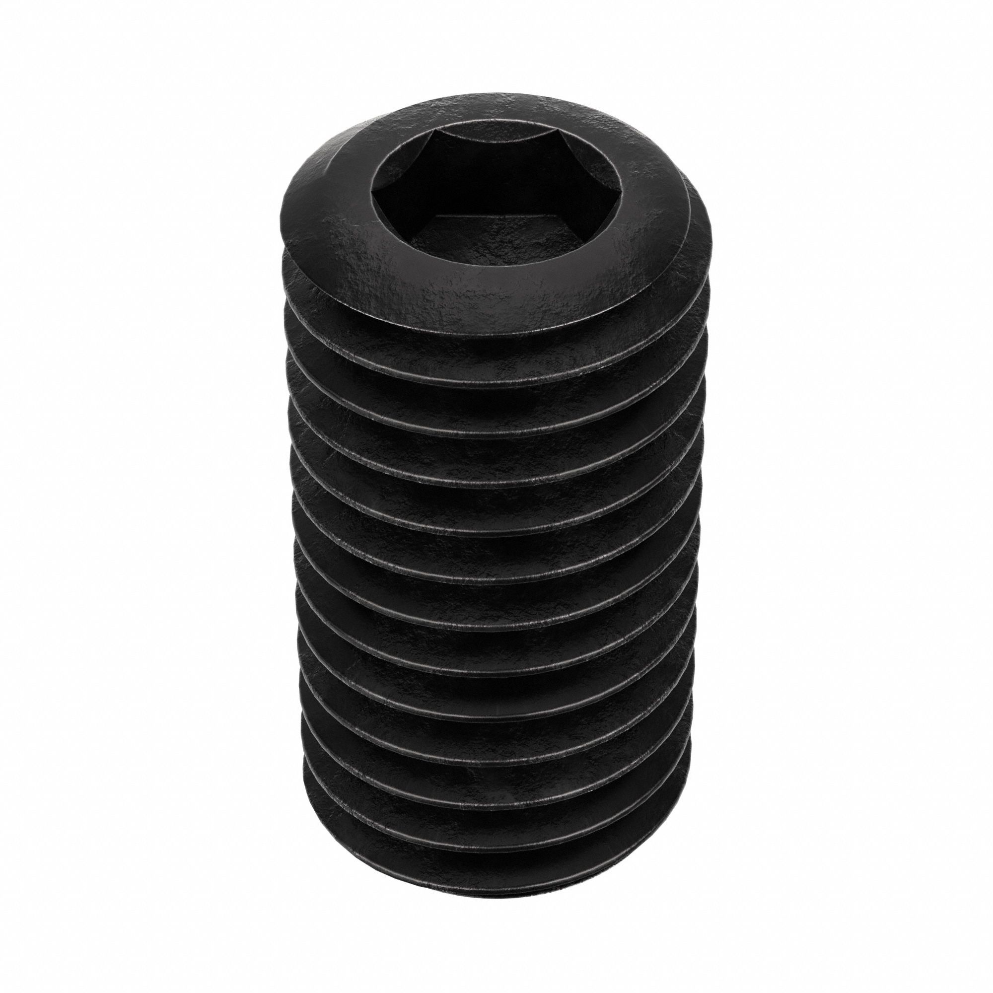 Socket Set Screw: 5/8"-11 Thread Size, 1 1/4 in Overall Lg, Cup pt, Alloy Steel, Black Oxide, 10 PK