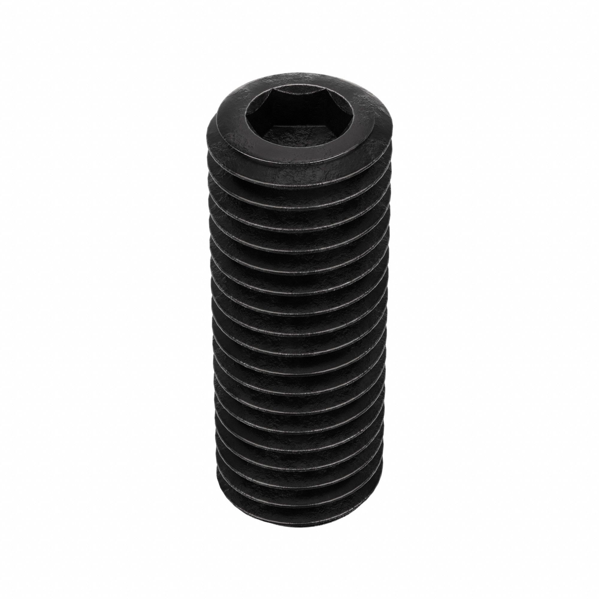 Socket Set Screw: 5/8"-11 Thread Size, 1 3/4 in Overall Lg, Cup pt, Alloy Steel, Black Oxide, 10 PK