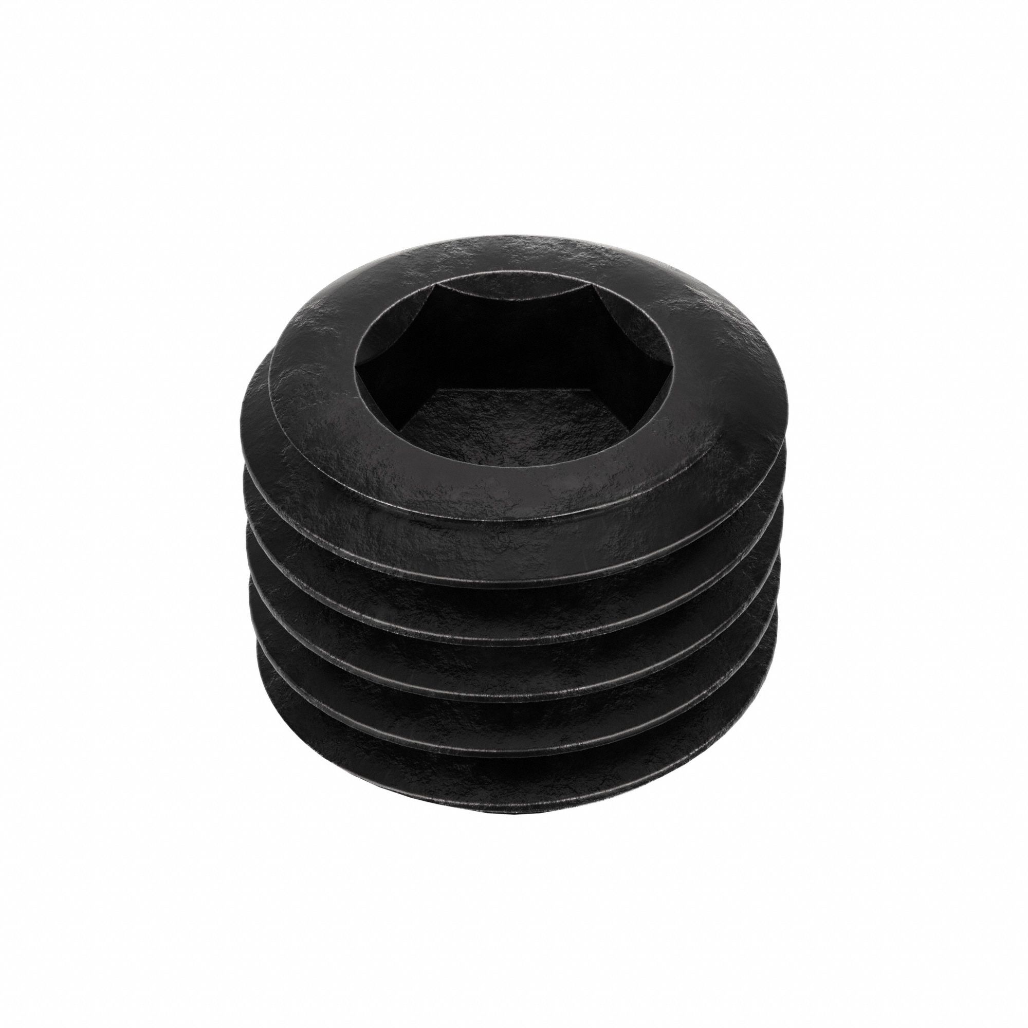 Socket Set Screw: 3/4"-10 Thread Size, 5/8 in Overall Lg, Cup pt, Alloy Steel, Black Oxide, 5 PK