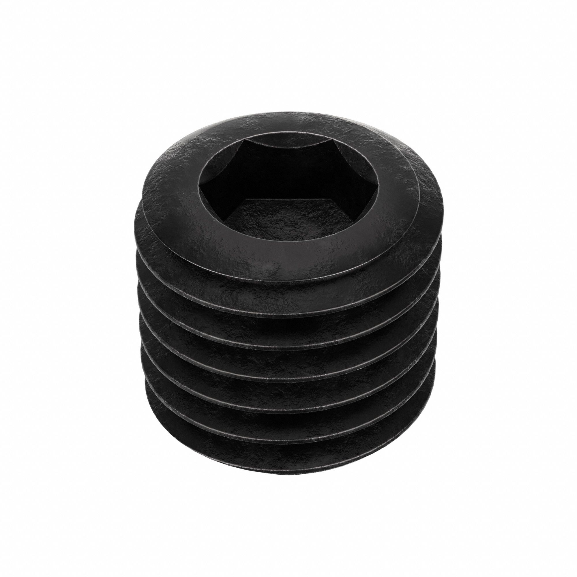 Socket Set Screw: 3/4"-10 Thread Size, 3/4 in Overall Lg, Cup pt, Alloy Steel, Black Oxide, 5 PK