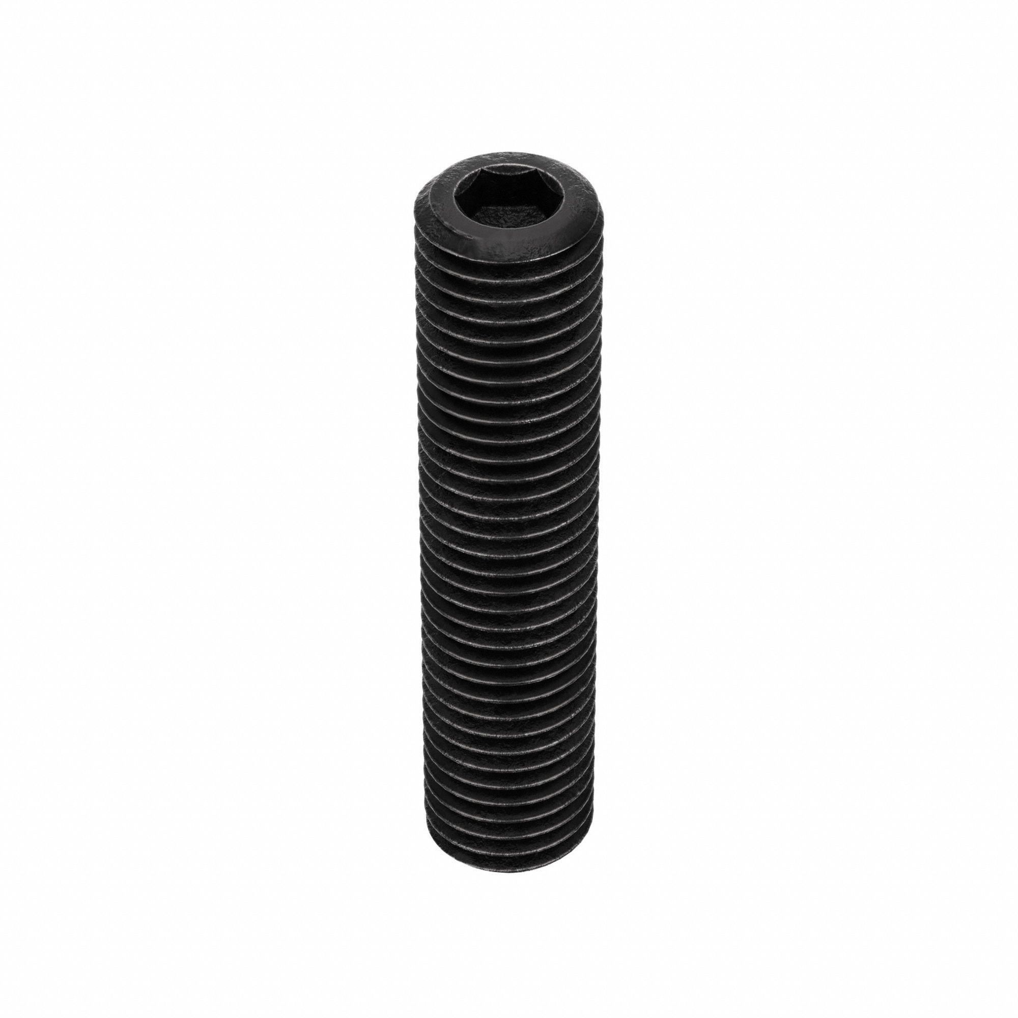 Socket Set Screw: 3/4"-10 Thread Size, 3 1/2 in Overall Lg, Cup pt, Alloy Steel, Black Oxide, 5 PK