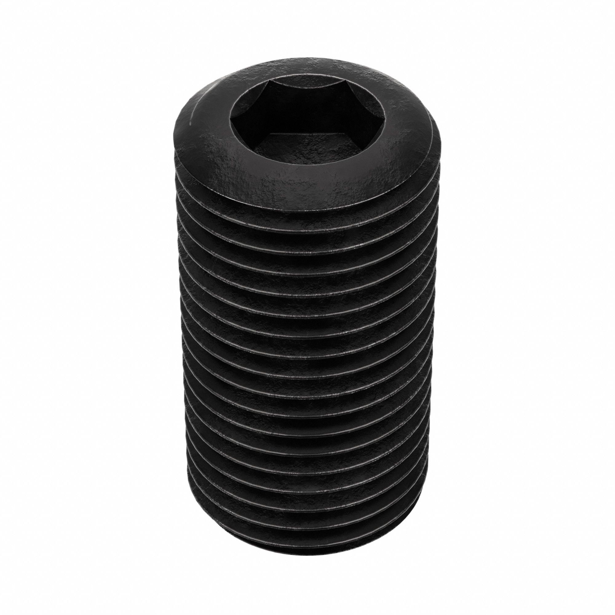 Socket Set Screw: 1/2"-20 Thread Size, 1 in Overall Lg, Cup pt, Alloy Steel, Black Oxide, 25 PK