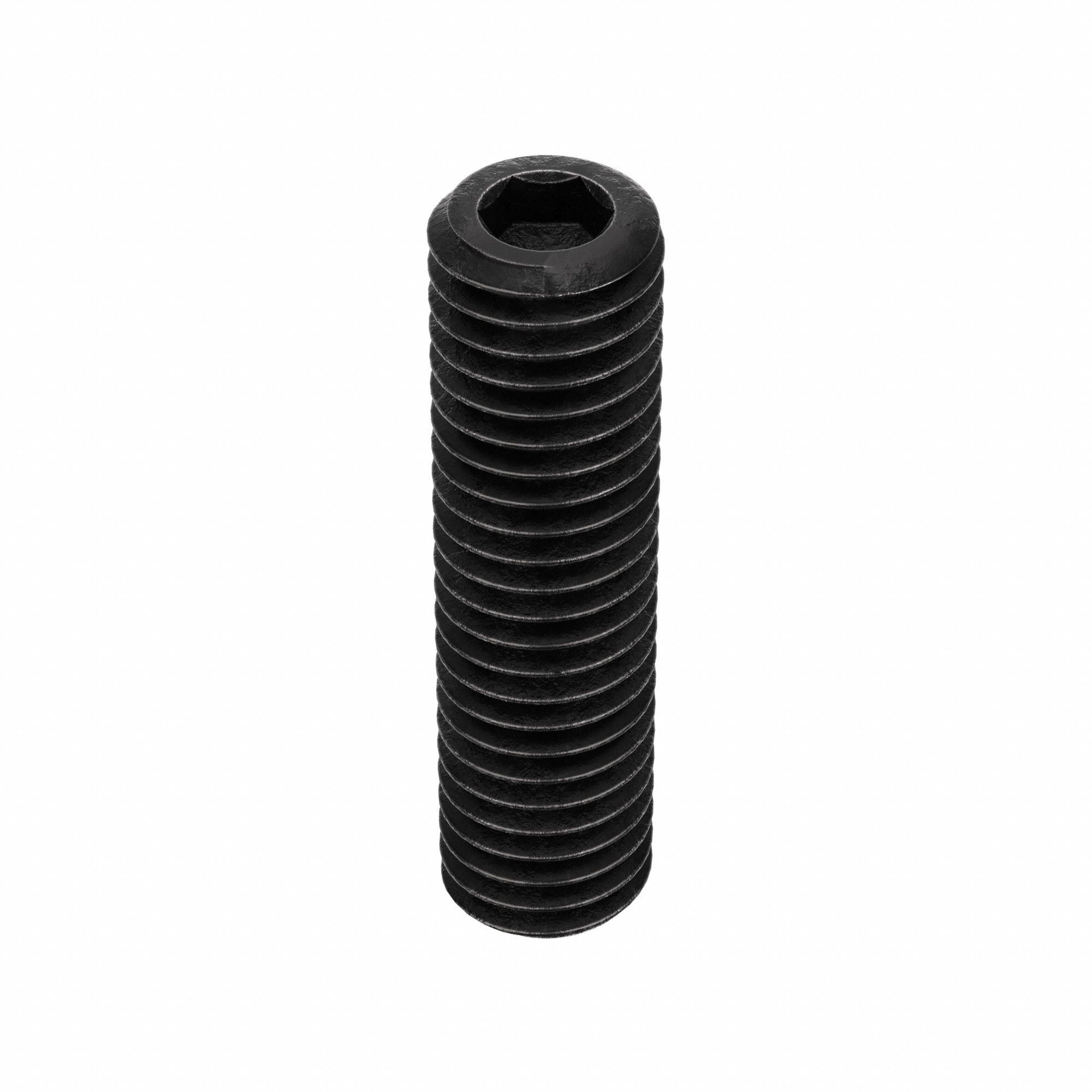Socket Set Screw: M5x0.8 Thread Size, 20 mm Overall Lg, Flat pt, Steel, Black Oxide, Socket, 100 PK