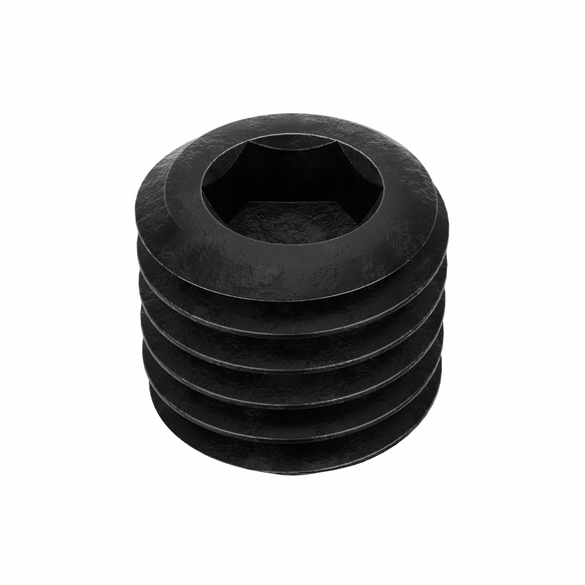 Socket Set Screw: M12x1.75 Thread Size, 12 mm Overall Lg, Flat pt, Steel, Black Oxide, Socket, 50 PK