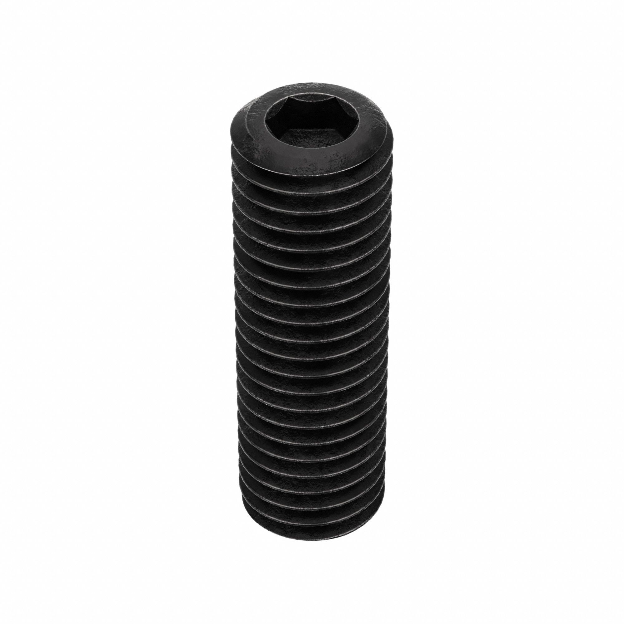 Socket Set Screw: M12x1.75 Thread Size, 40 mm Overall Lg, Flat pt, Steel, Black Oxide, Socket, 50 PK