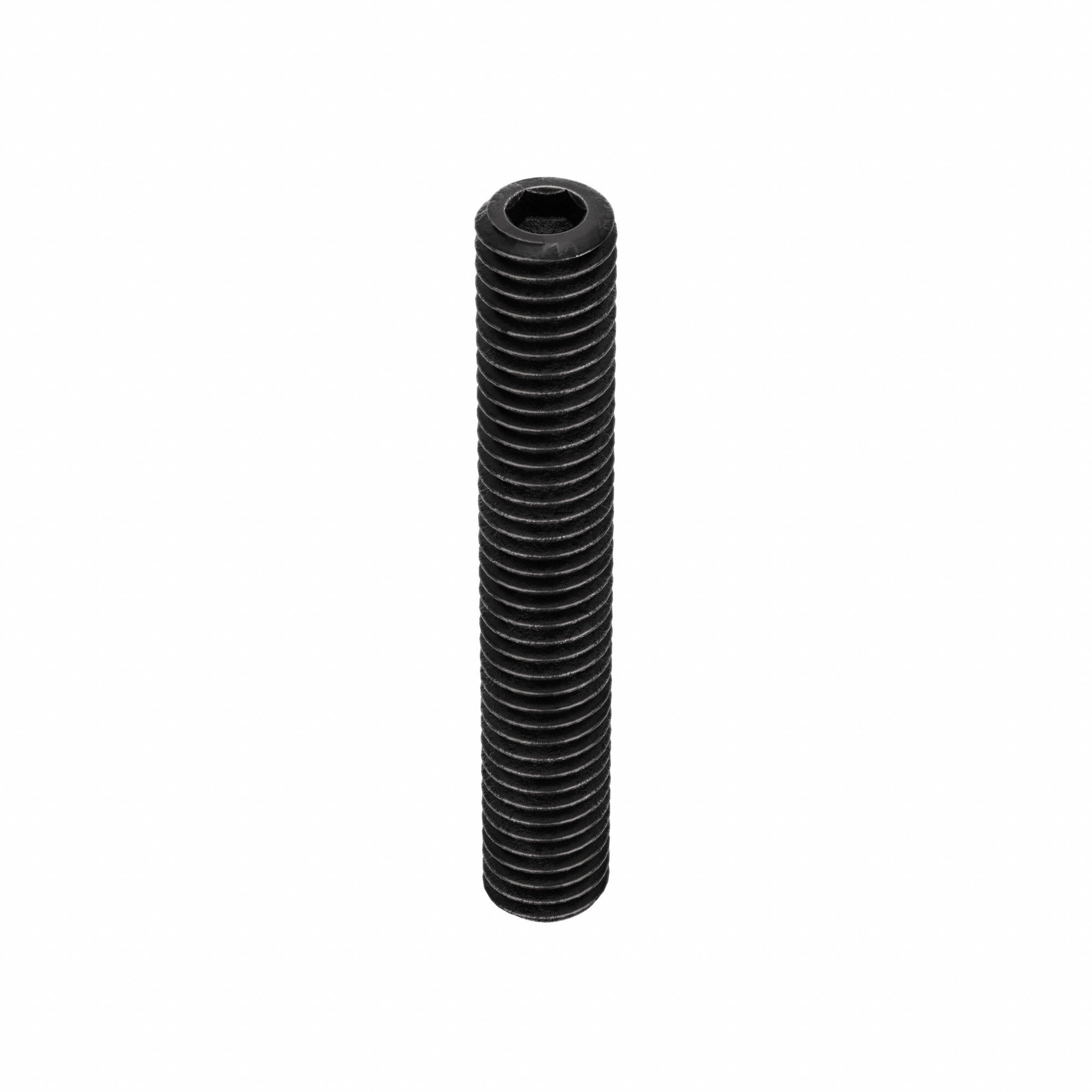 Socket Set Screw: M3x0.5 Thread Size, 20 mm Overall Lg, Cup pt, Steel, Black Oxide, Socket, 100 PK