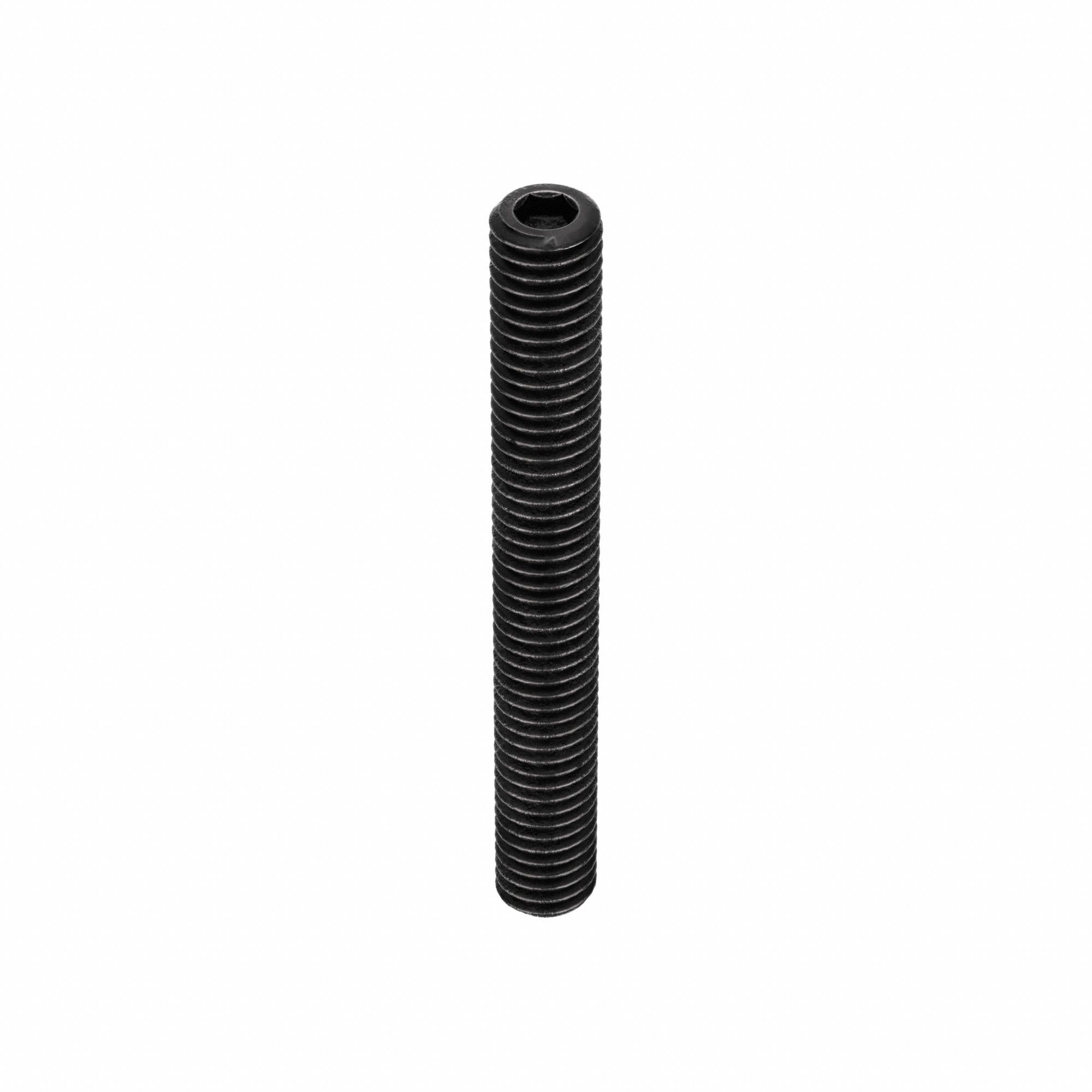 Socket Set Screw: M3x0.5 Thread Size, 25 mm Overall Lg, Cup pt, Steel, Black Oxide, Socket, 100 PK