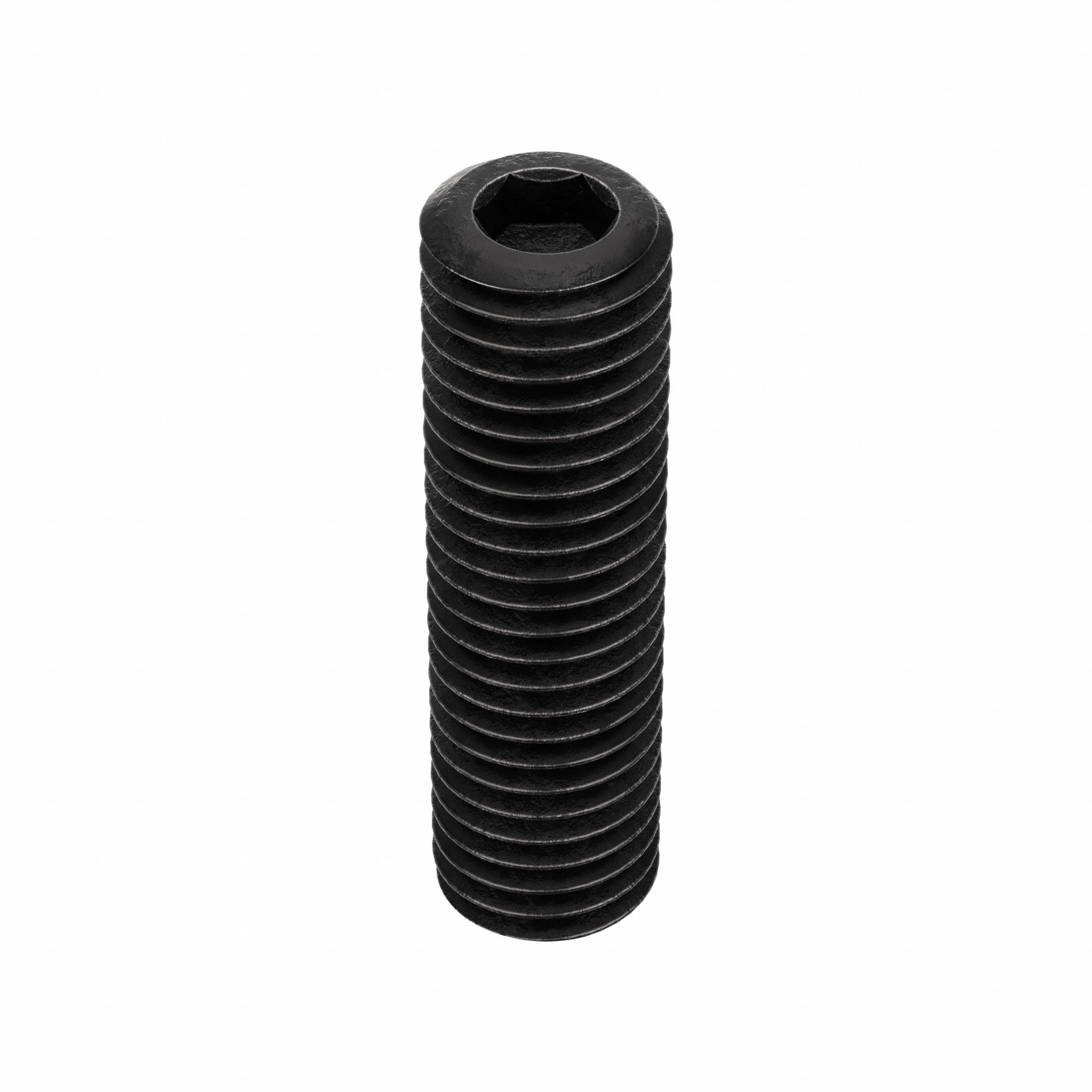 Socket Set Screw: M12x1.75 Thread Size, 45 mm Overall Lg, Cup pt, Steel, Black Oxide, Socket, 50 PK