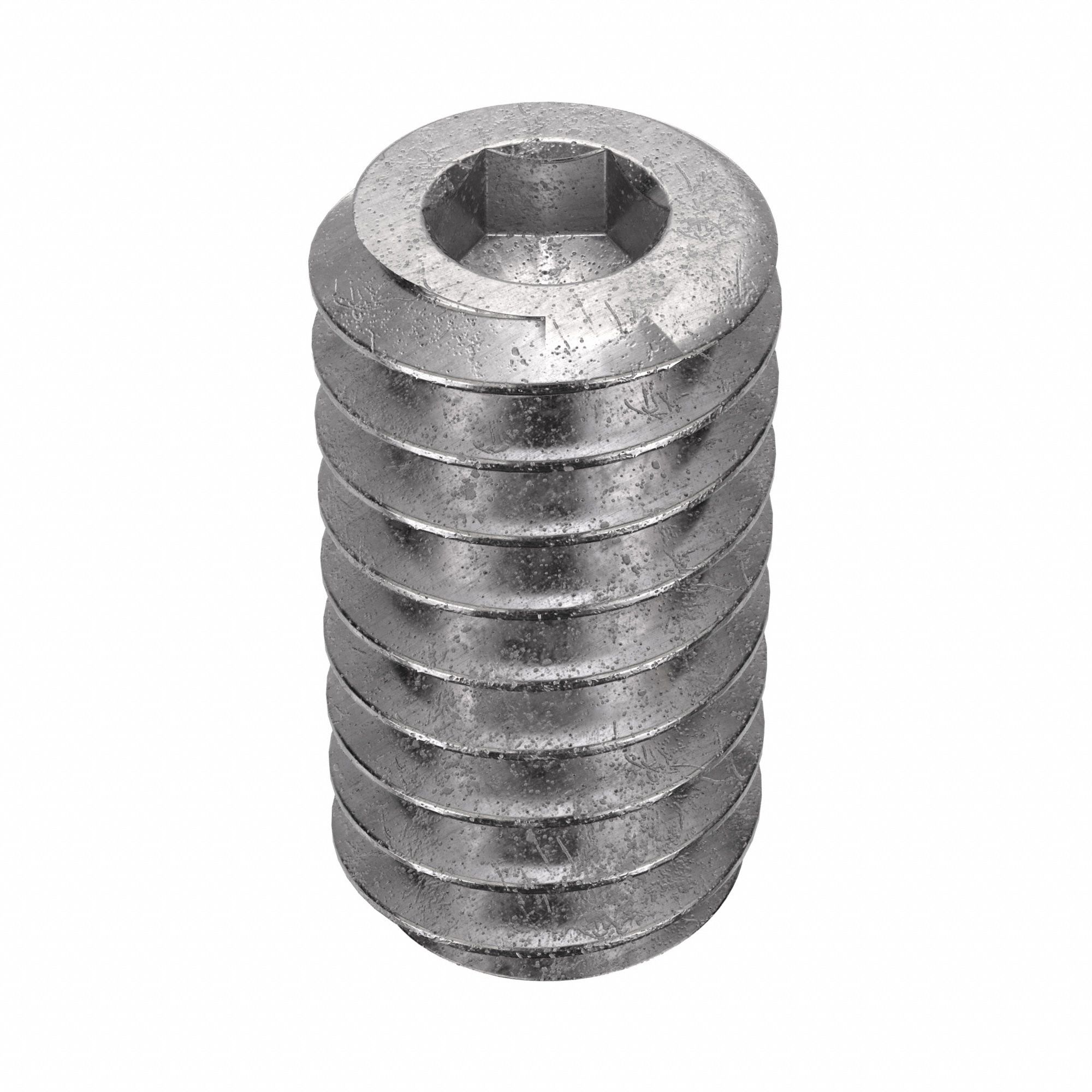 Socket Set Screw: M2x0.4 Thread Size, 4 mm Overall Lg, Cup pt, Stainless Steel, Plain, 100 PK