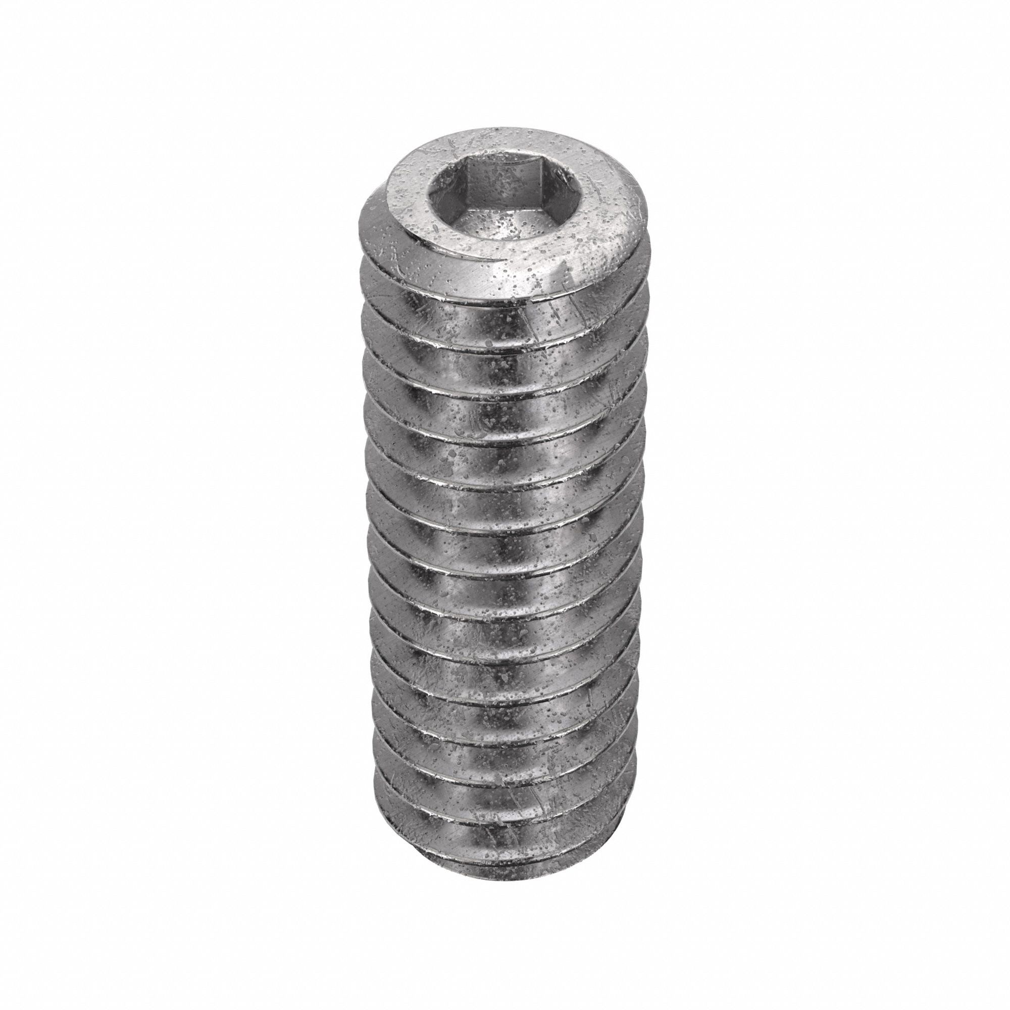 Socket Set Screw: M2x0.4 Thread Size, 6 mm Overall Lg, Cup pt, Stainless Steel, Plain, 100 PK
