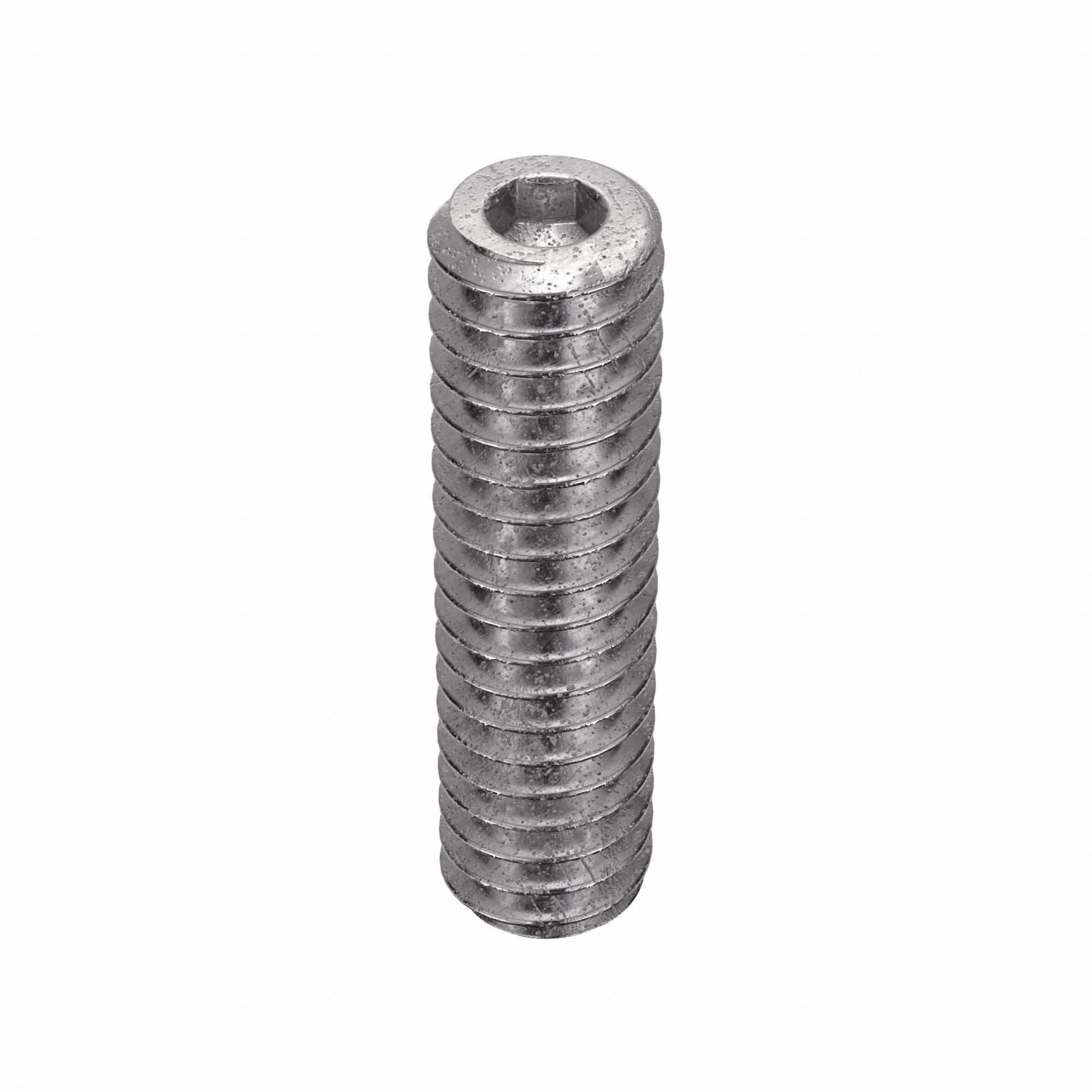 Socket Set Screw: M2x0.4 Thread Size, 8 mm Overall Lg, Cup pt, Stainless Steel, Plain, 100 PK