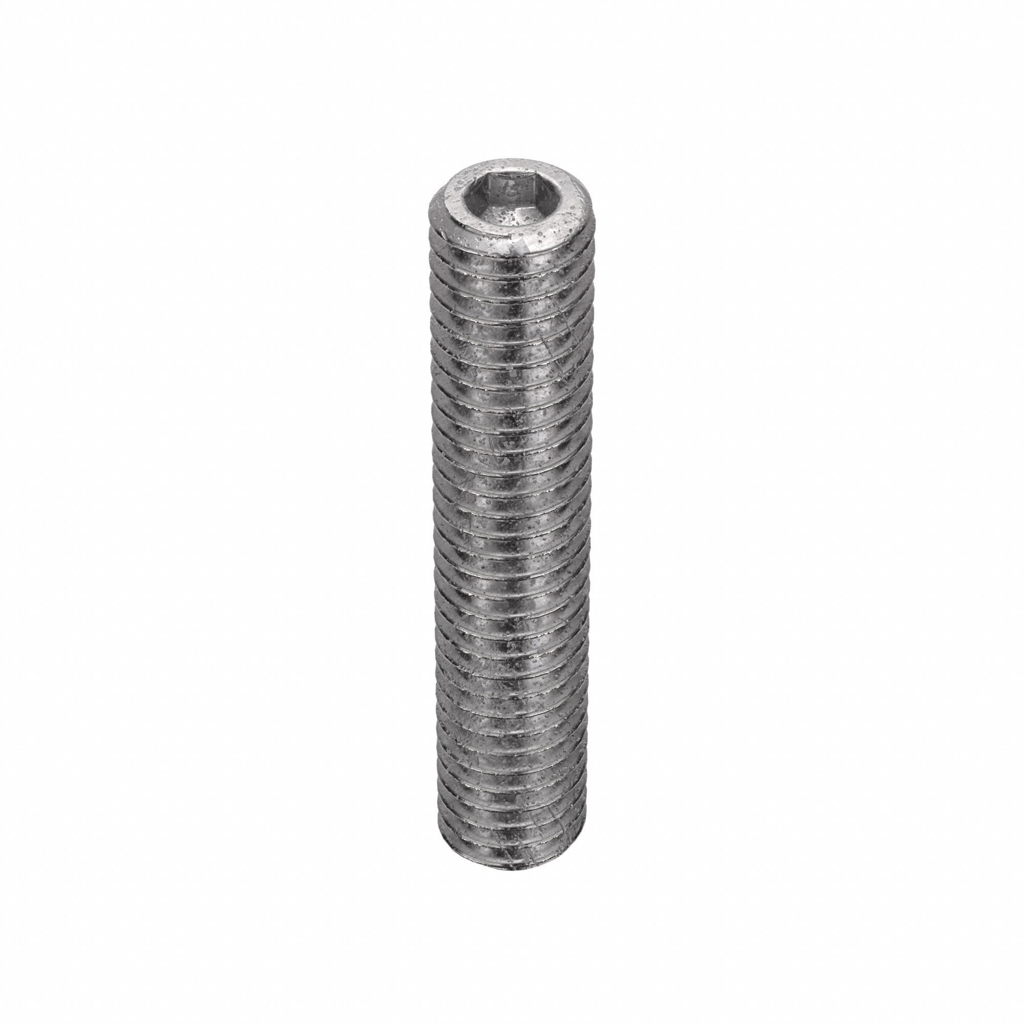 Socket Set Screw: M3x0.5 Thread Size, 16 mm Overall Lg, Cup pt, Stainless Steel, Plain, 100 PK
