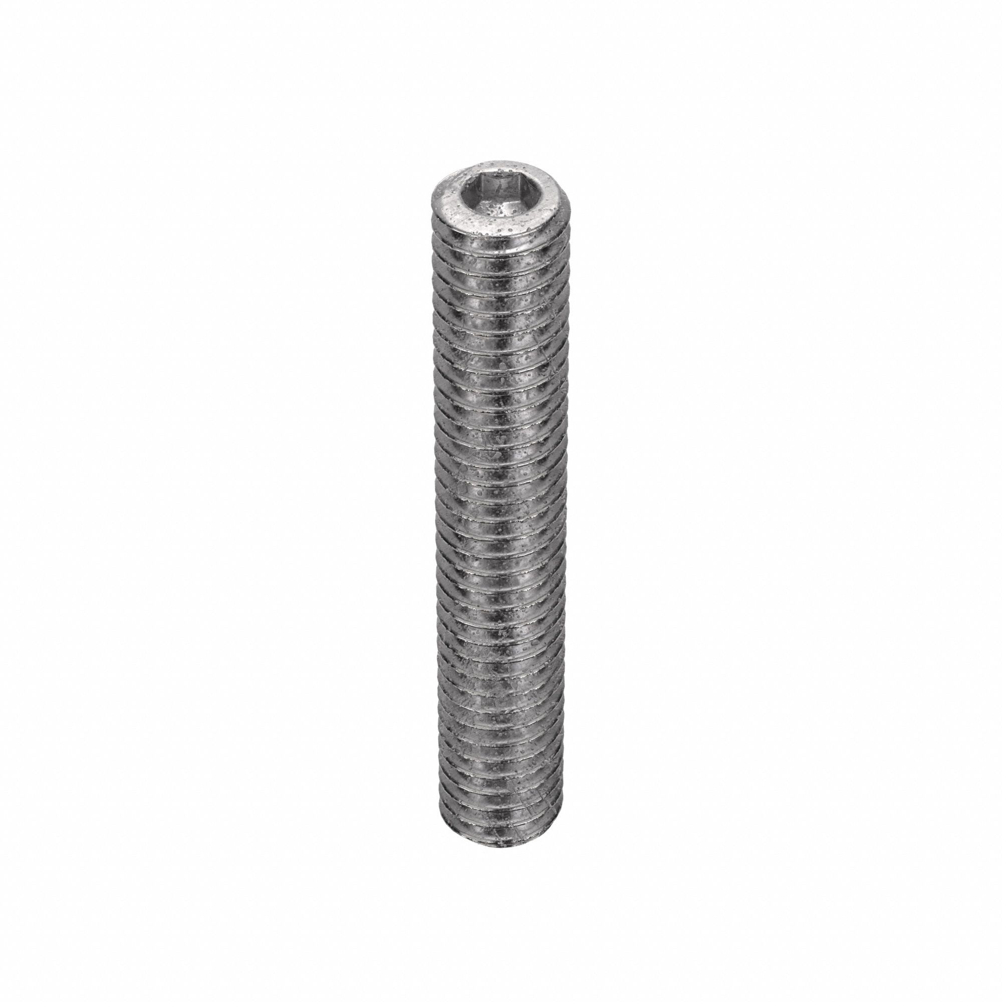 Socket Set Screw: M4x0.7 Thread Size, 25 mm Overall Lg, Cup pt, Stainless Steel, Plain, 100 PK