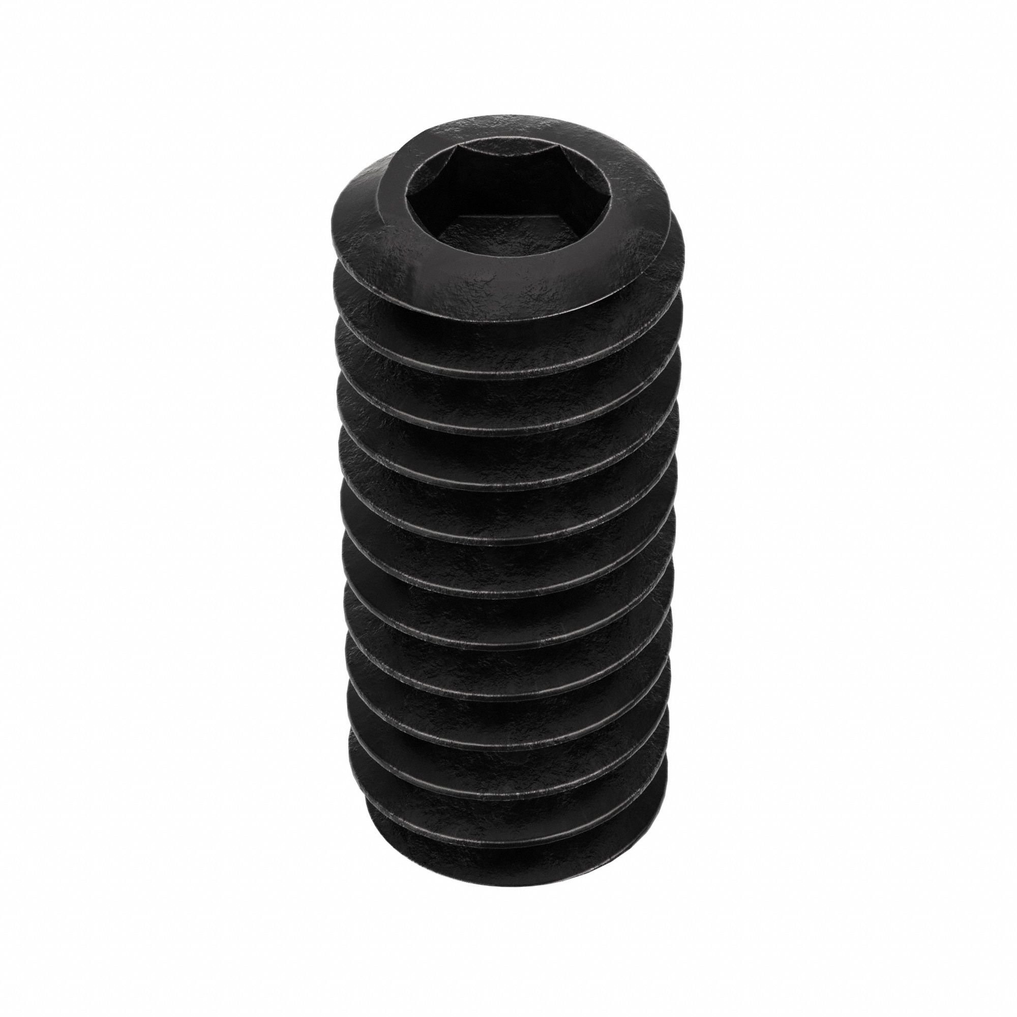 Socket Set Screw: 1/4"-20 Thread Size, 5/8 in Overall Lg, Cone pt, Alloy Steel, Black Oxide, 100 PK