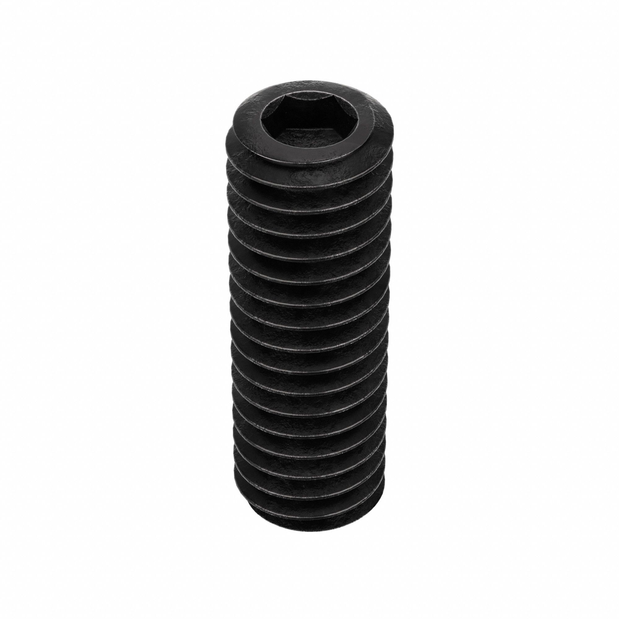 Socket Set Screw: 5/16"-18 Thread Size, 1 in Overall Lg, Cone pt, Alloy Steel, Black Oxide, 100 PK