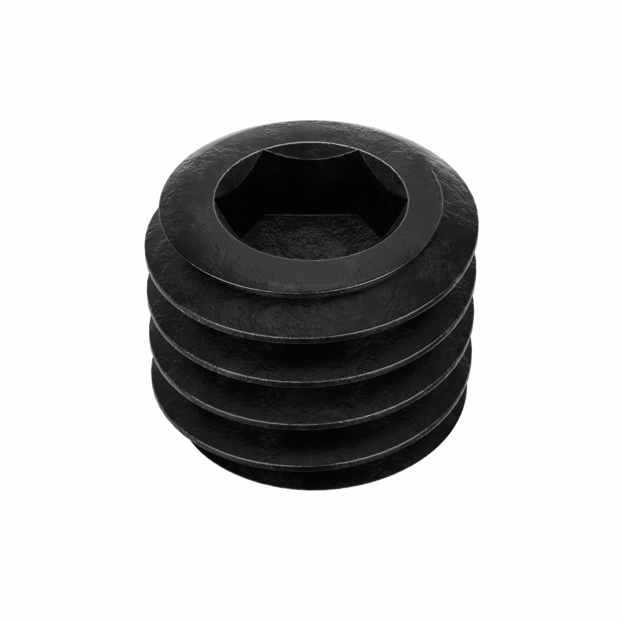 Socket Set Screw: 3/8"-16 Thread Size, 3/8 in Overall Lg, Cone pt, Alloy Steel, Black Oxide, 100 PK