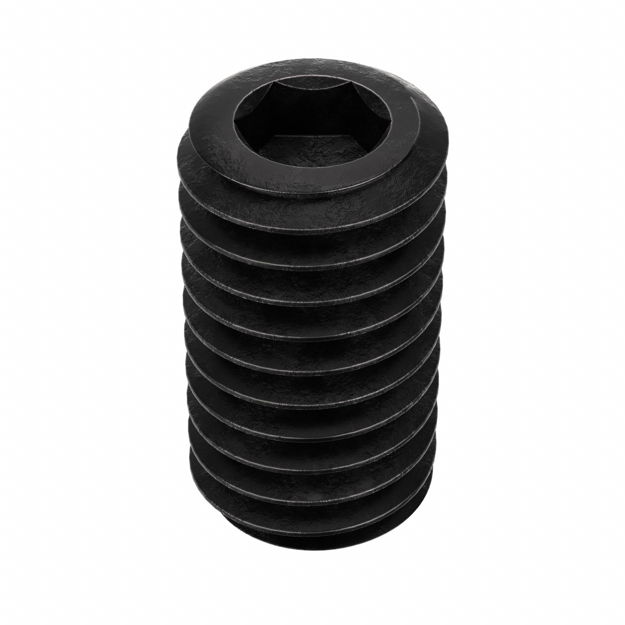 Socket Set Screw: 3/8"-16 Thread Size, 3/4 in Overall Lg, Cone pt, Alloy Steel, Black Oxide, 100 PK