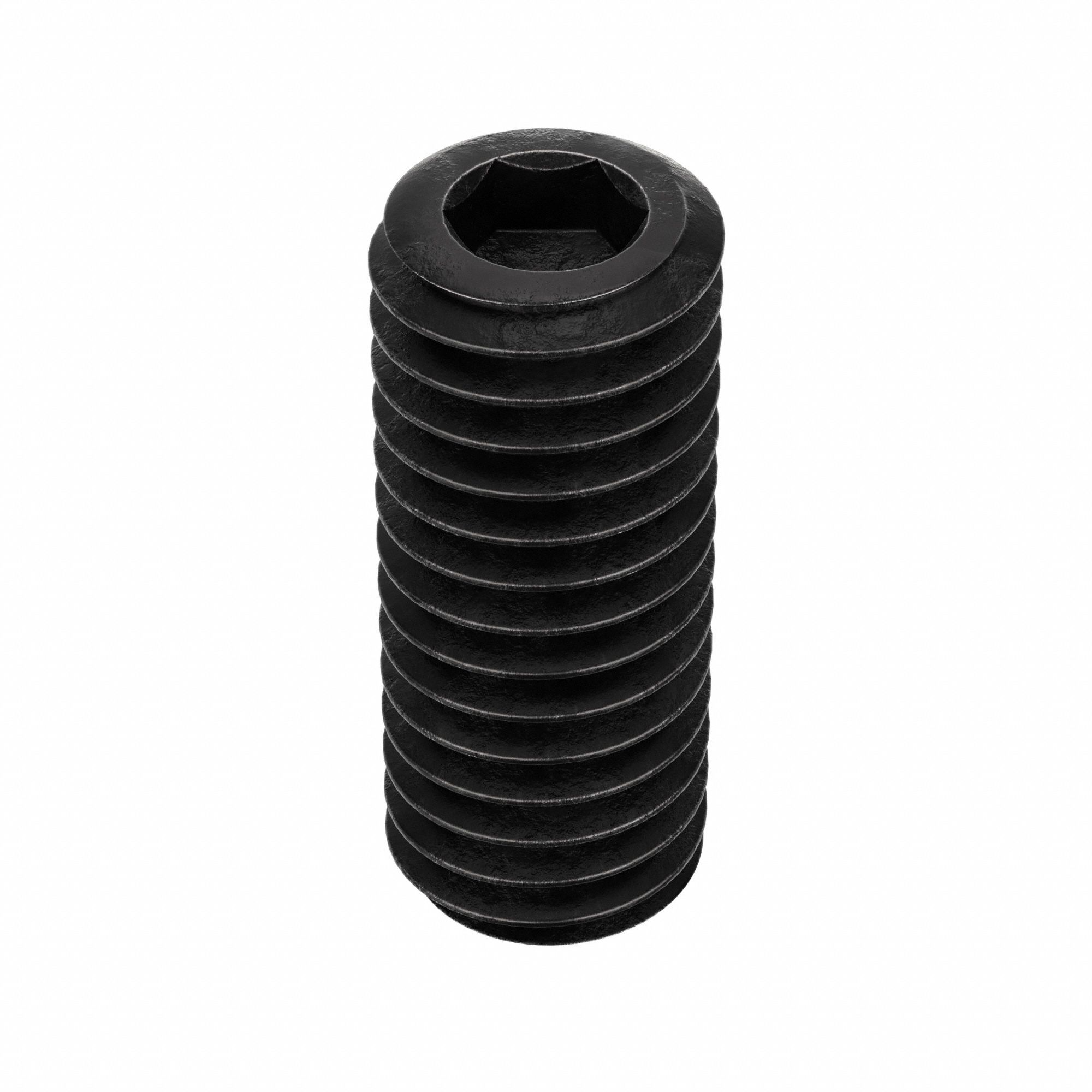 Socket Set Screw: 3/8"-16 Thread Size, 1 in Overall Lg, Cone pt, Alloy Steel, Black Oxide, 100 PK