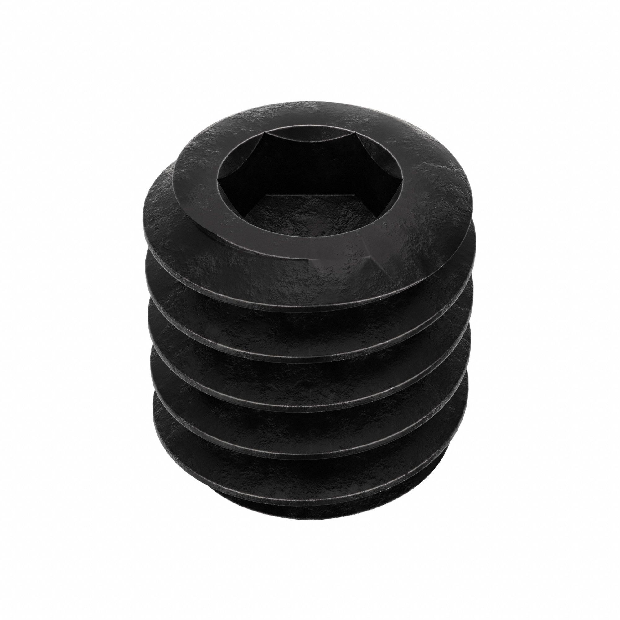 Socket Set Screw: #8-32 Thread Size, 3/16 in Overall Lg, Flat pt, Alloy Steel, Black Oxide, 100 PK