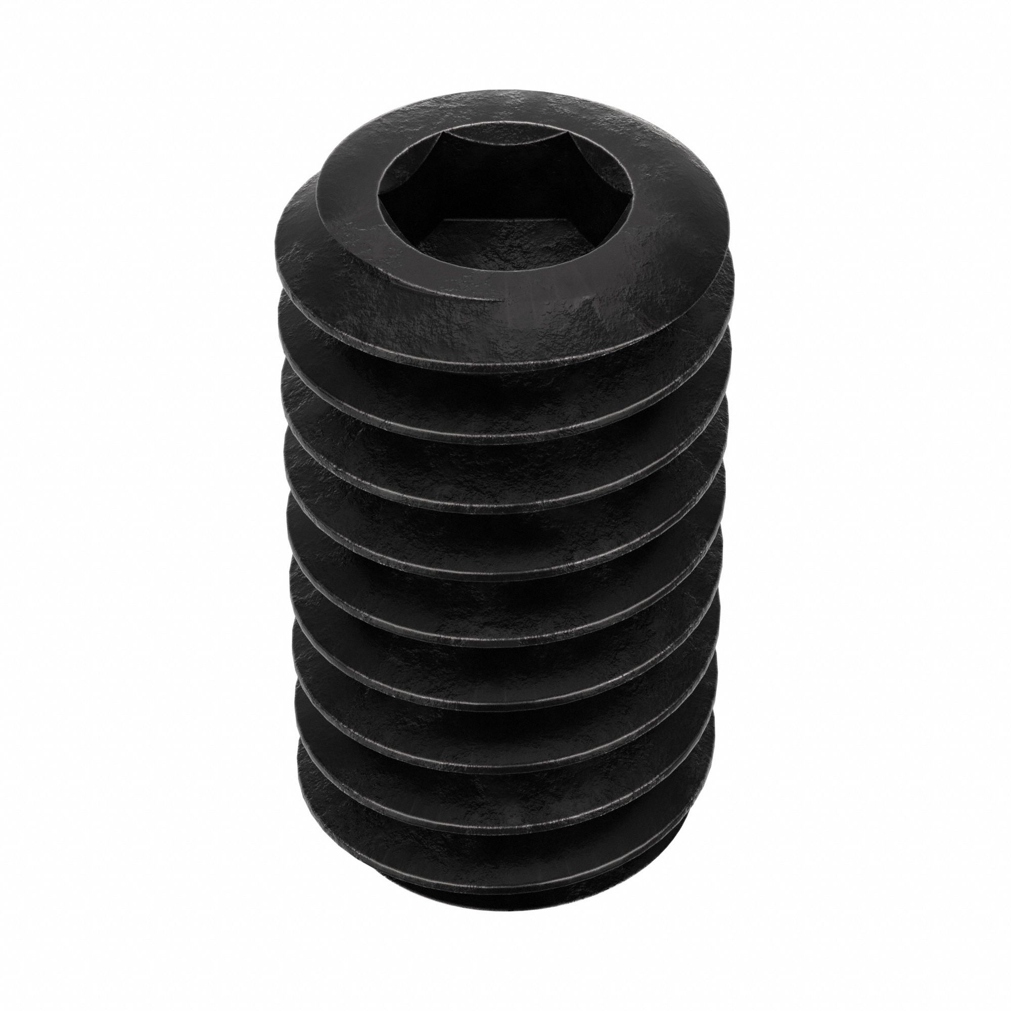 Socket Set Screw: #8-32 Thread Size, 5/16 in Overall Lg, Flat pt, Alloy Steel, Black Oxide, 100 PK