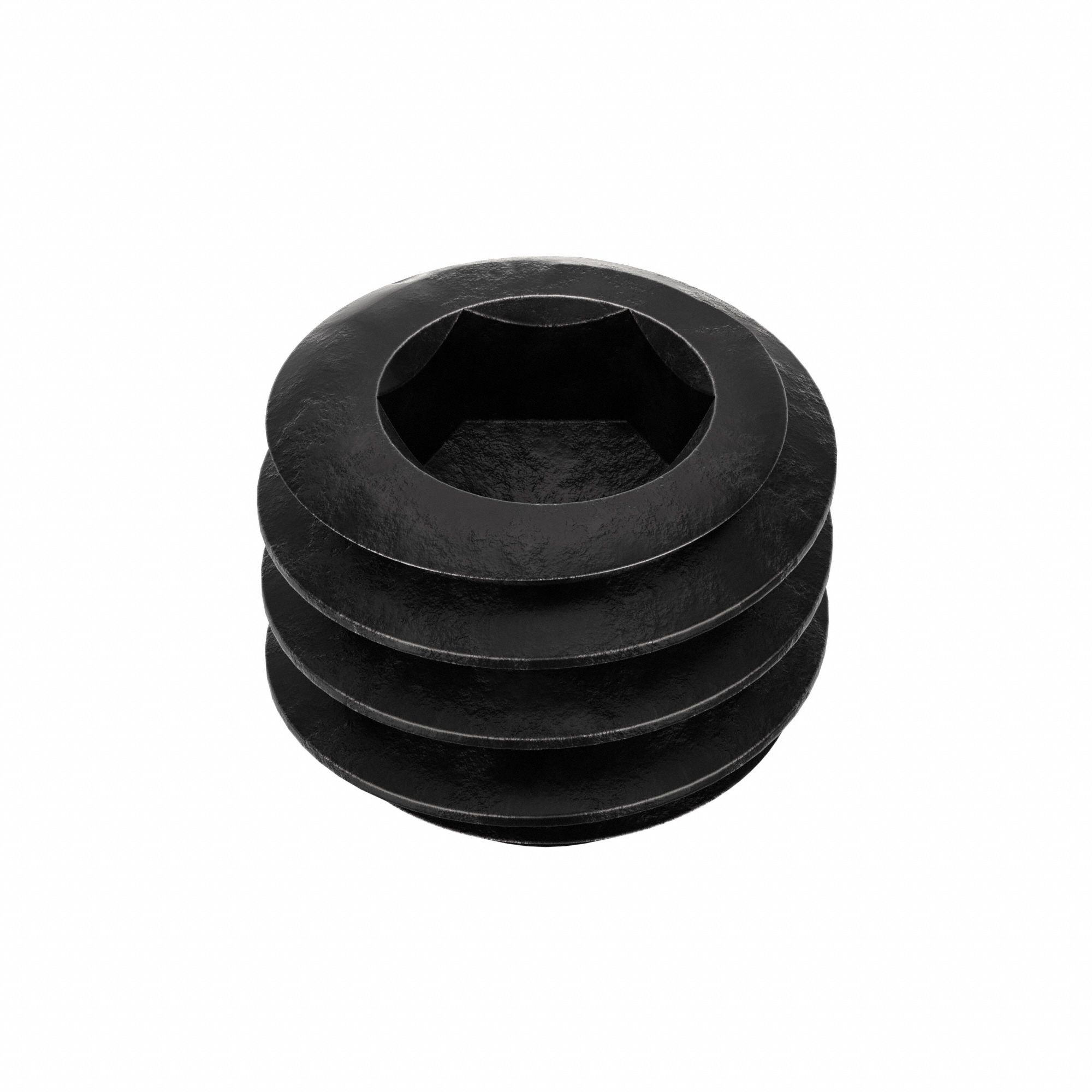 Socket Set Screw: 5/16"-18 Thread Size, 1/4 in Overall Lg, Flat pt, Alloy Steel, Black Oxide, 100 PK