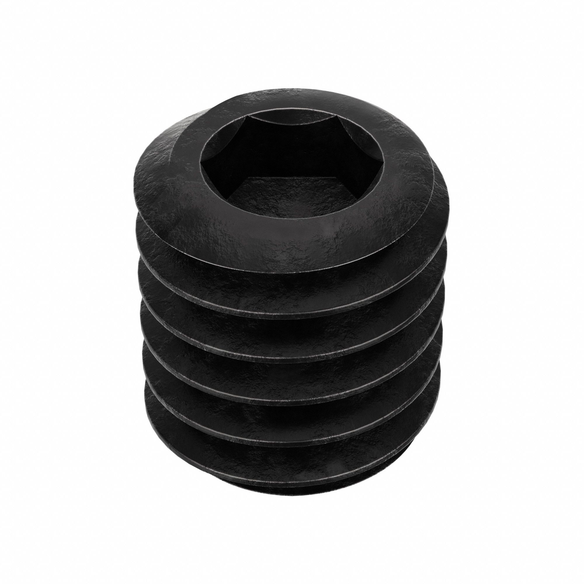 Socket Set Screw: 5/16"-18 Thread Size, 3/8 in Overall Lg, Flat pt, Alloy Steel, Black Oxide, 100 PK
