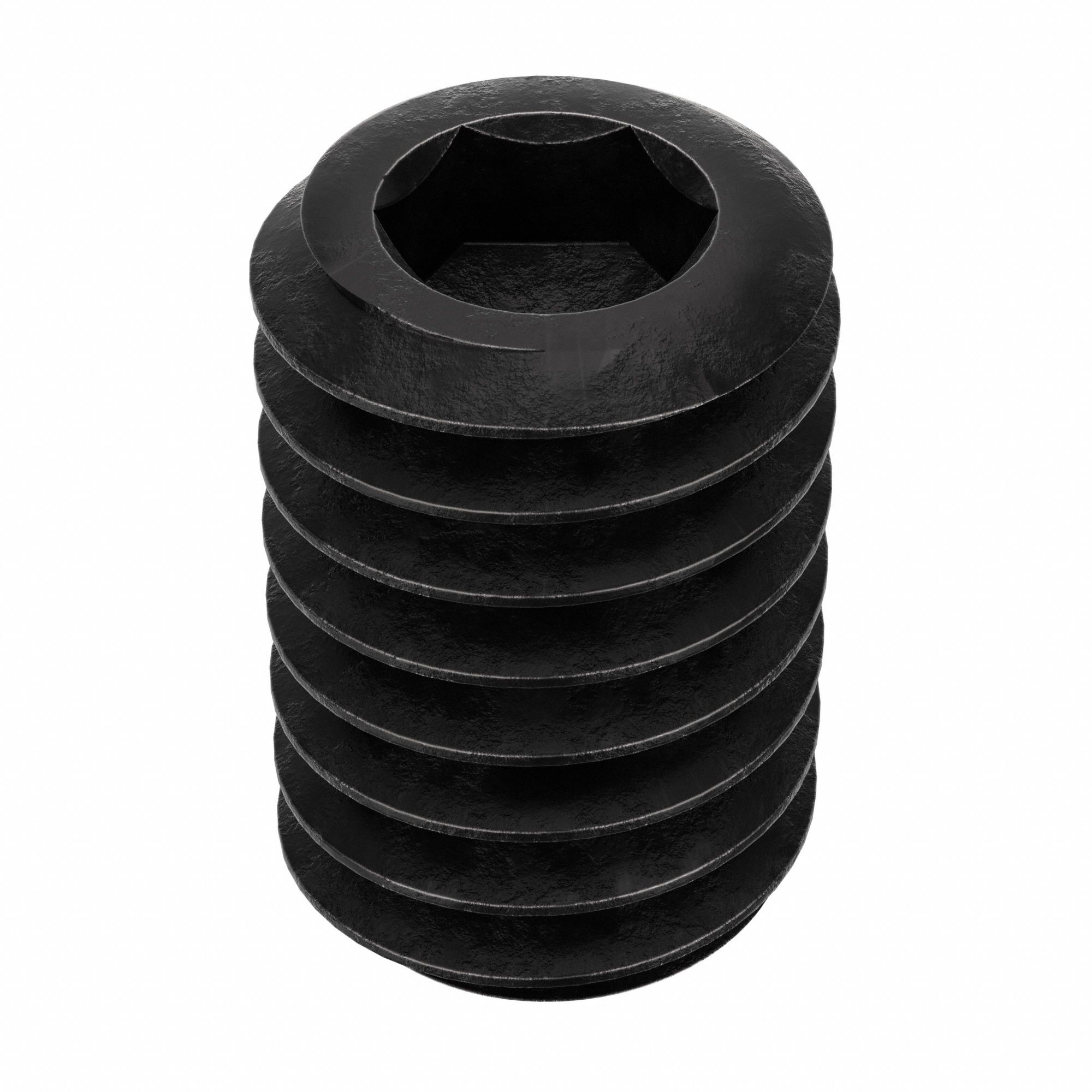 Socket Set Screw: 5/16"-18 Thread Size, 1/2 in Overall Lg, Flat pt, Alloy Steel, Black Oxide, 100 PK