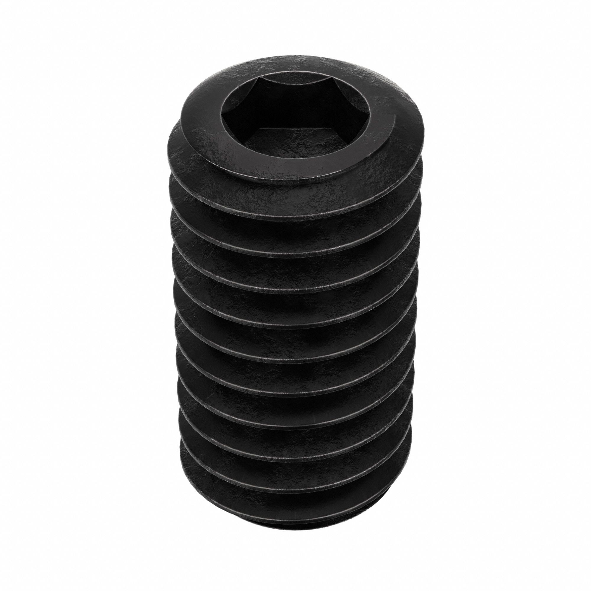 Socket Set Screw: 5/16"-18 Thread Size, 5/8 in Overall Lg, Flat pt, Alloy Steel, Black Oxide, 100 PK