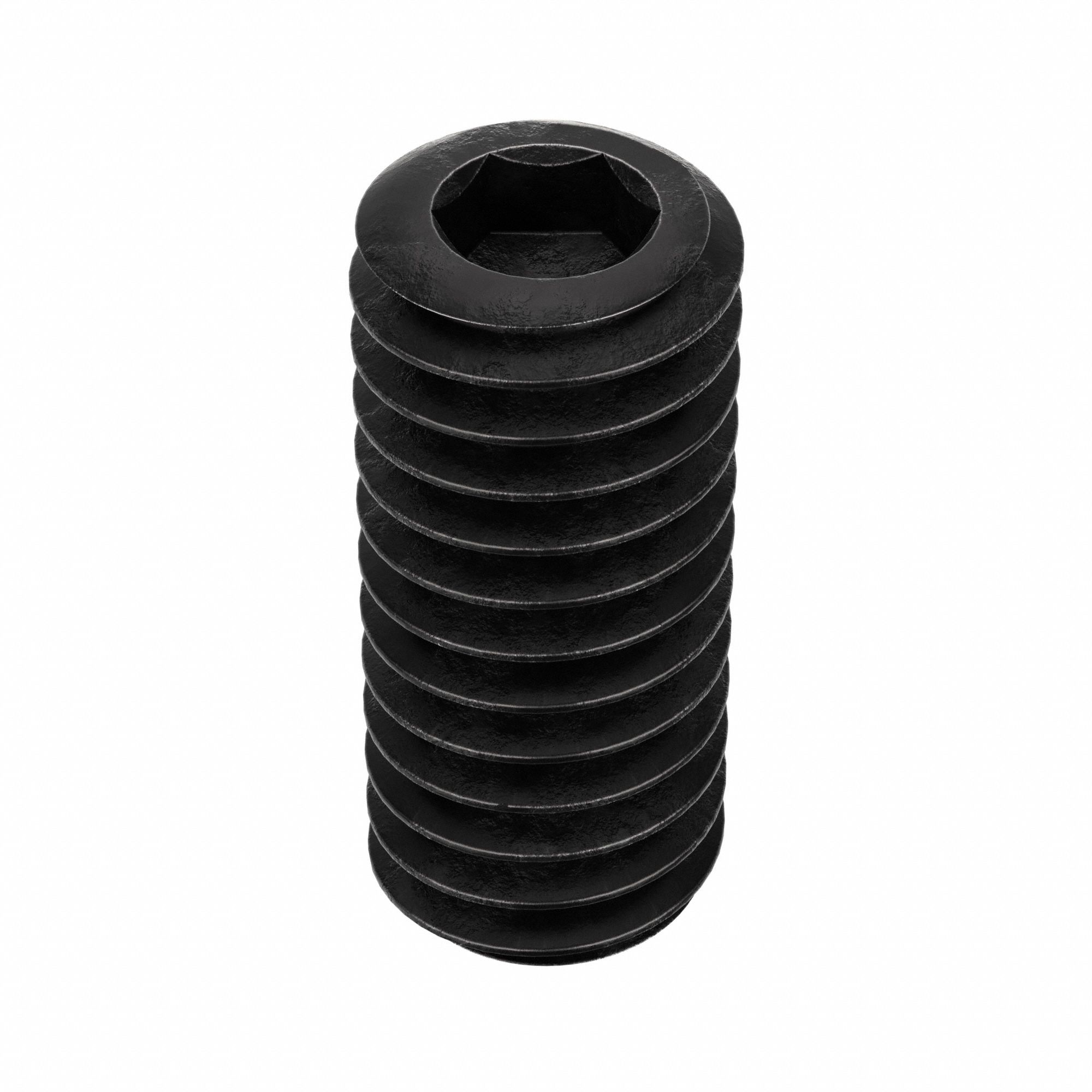 Socket Set Screw: 5/16"-18 Thread Size, 3/4 in Overall Lg, Flat pt, Alloy Steel, Black Oxide, 100 PK