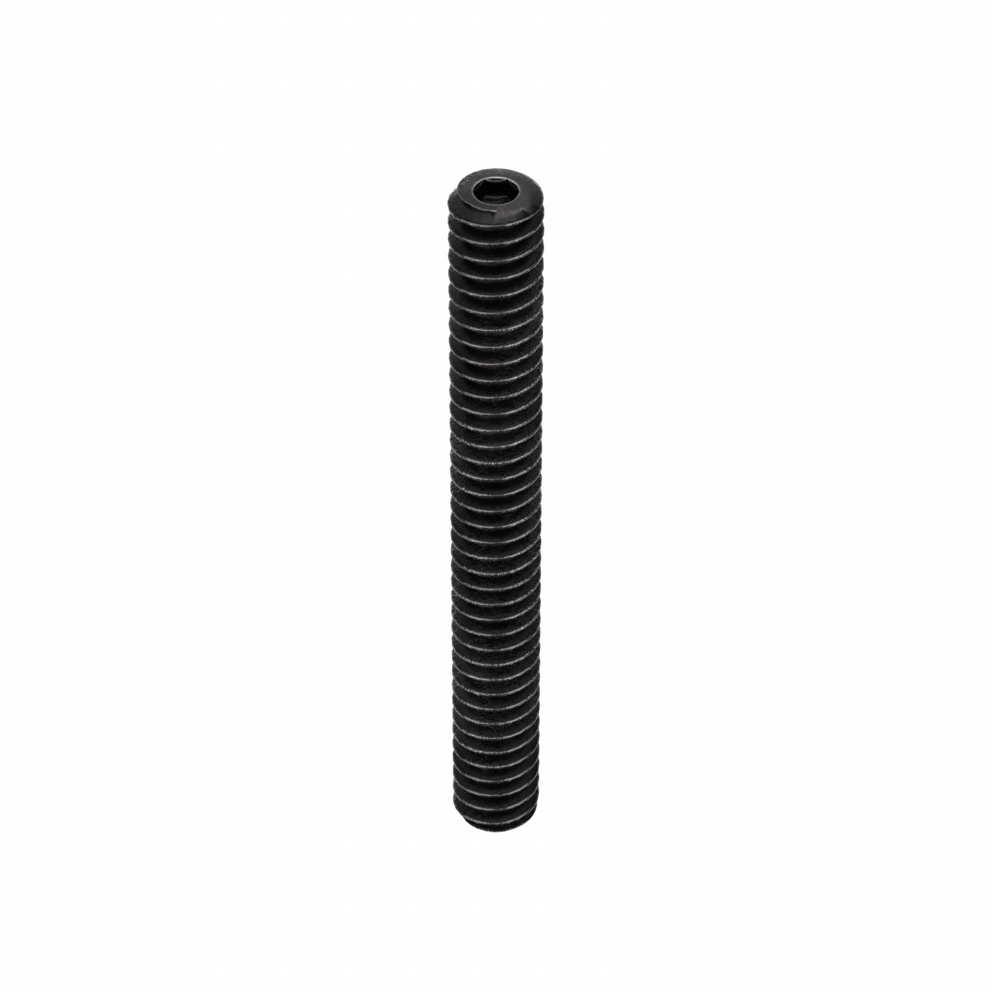 Socket Set Screw: #4-40 Thread Size, 1 in Overall Lg, Cup pt, Alloy Steel, Black Oxide, 100 PK